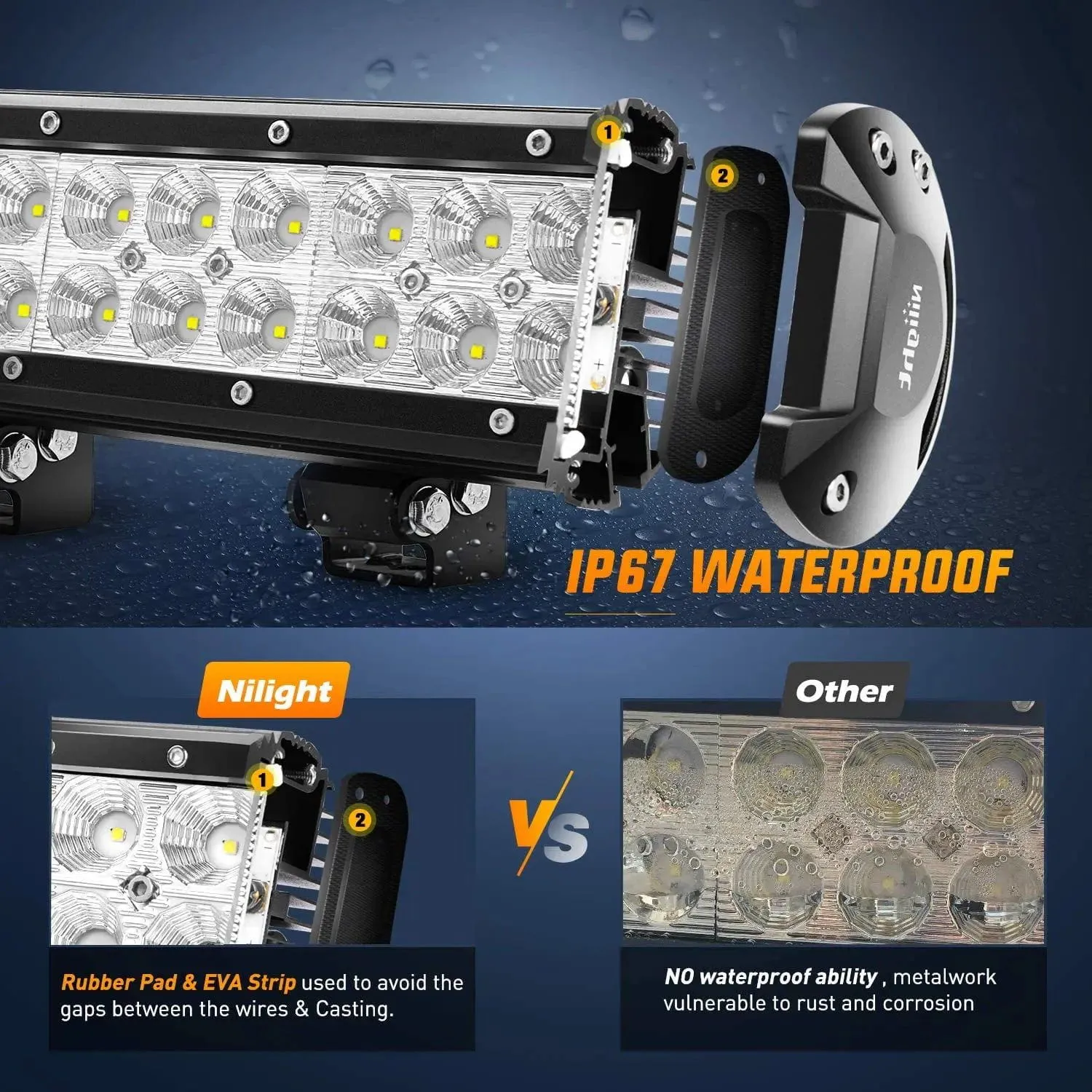 36 Inch 234W Double Row Spot Flood LED Light Bar