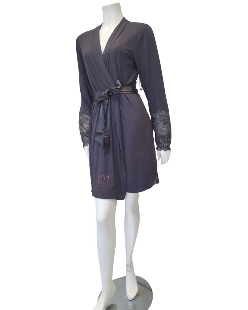 6315 Shale Indulgence Classic Modal Wrap Robe