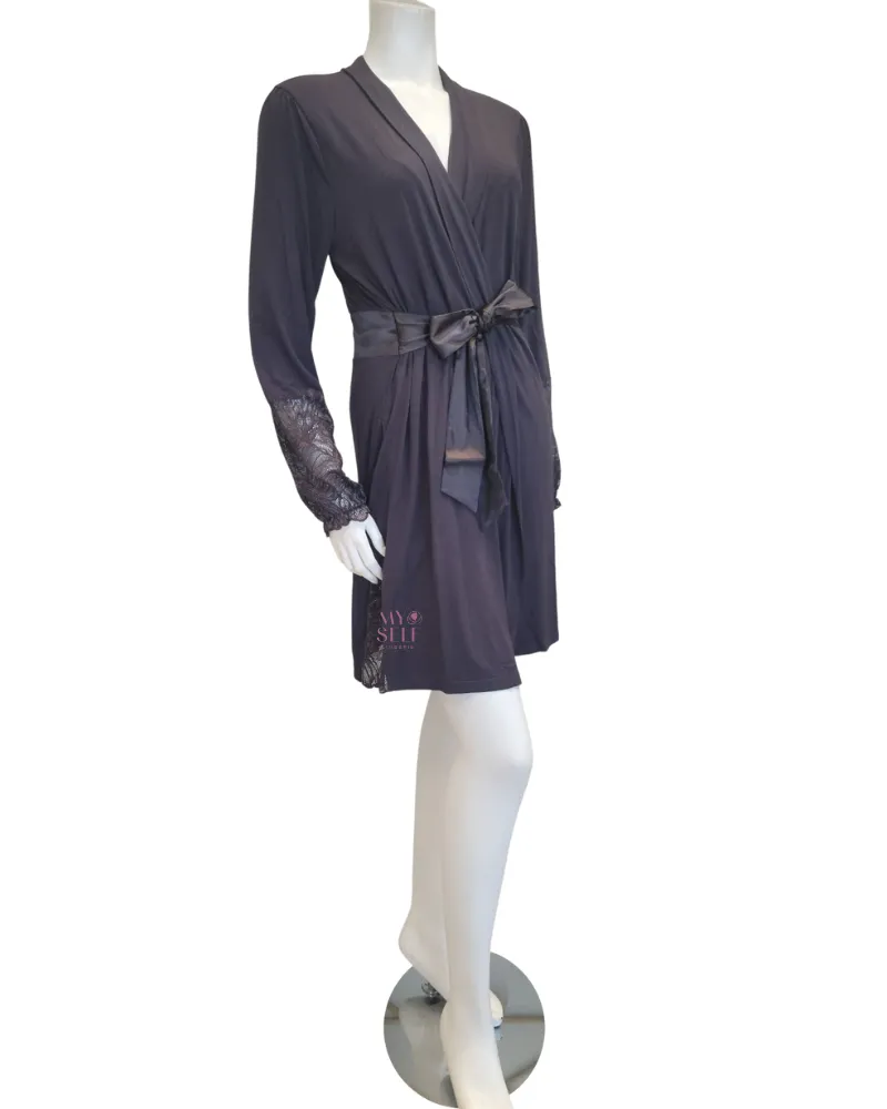 6315 Shale Indulgence Classic Modal Wrap Robe