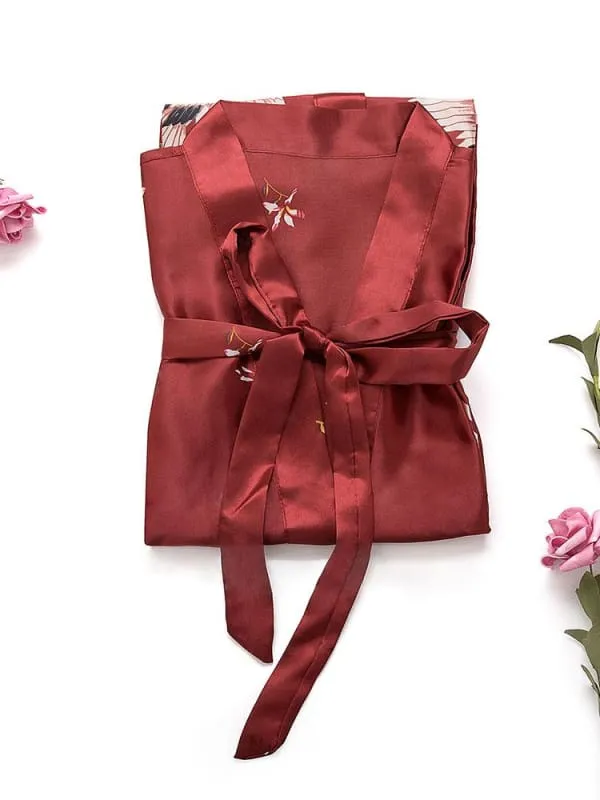 A| Personalized Glitter Print Robes Bride Bridesmaid Robes