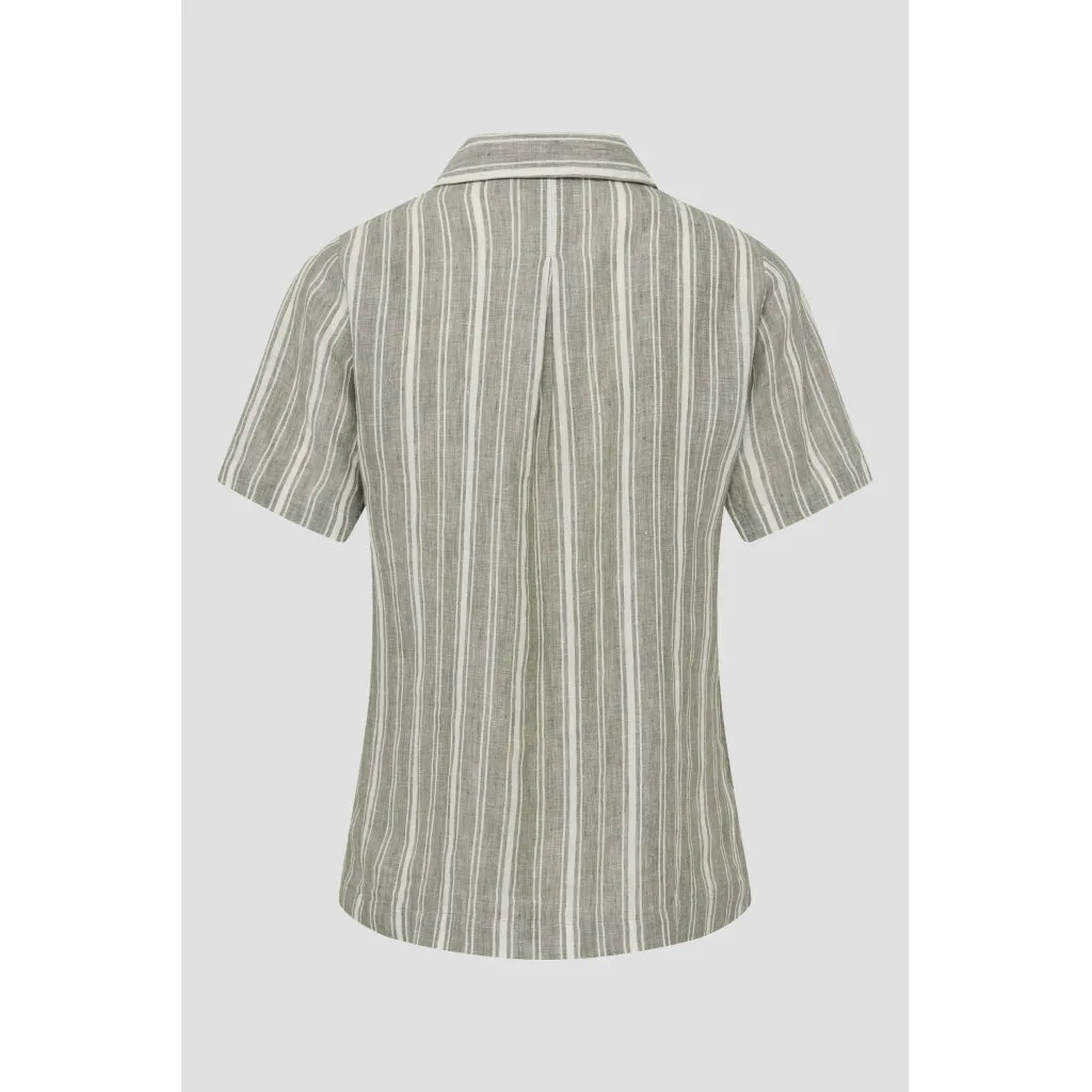 Adelena Shirt - Green Pastel Stripe