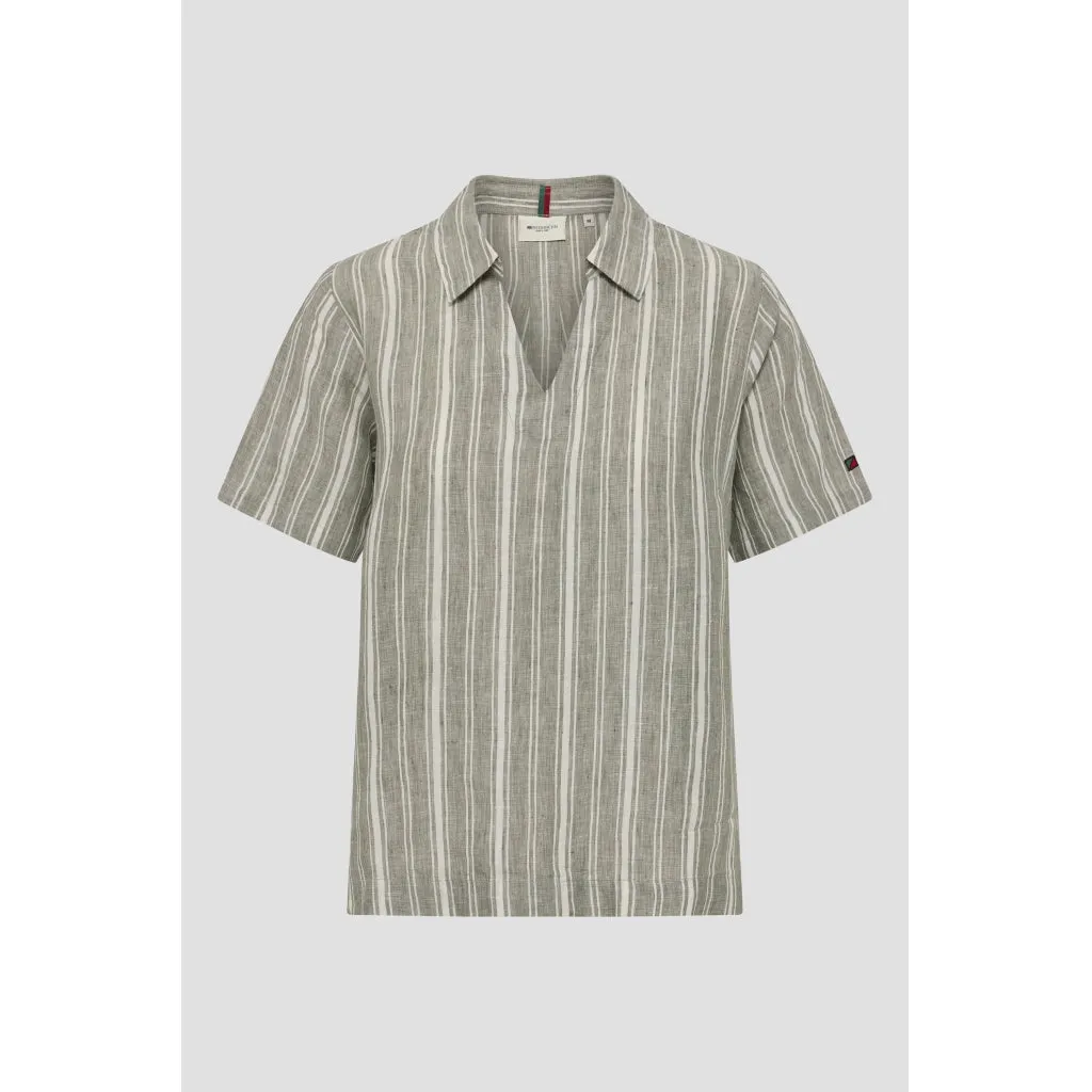 Adelena Shirt - Green Pastel Stripe