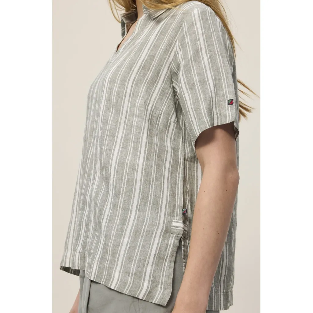 Adelena Shirt - Green Pastel Stripe