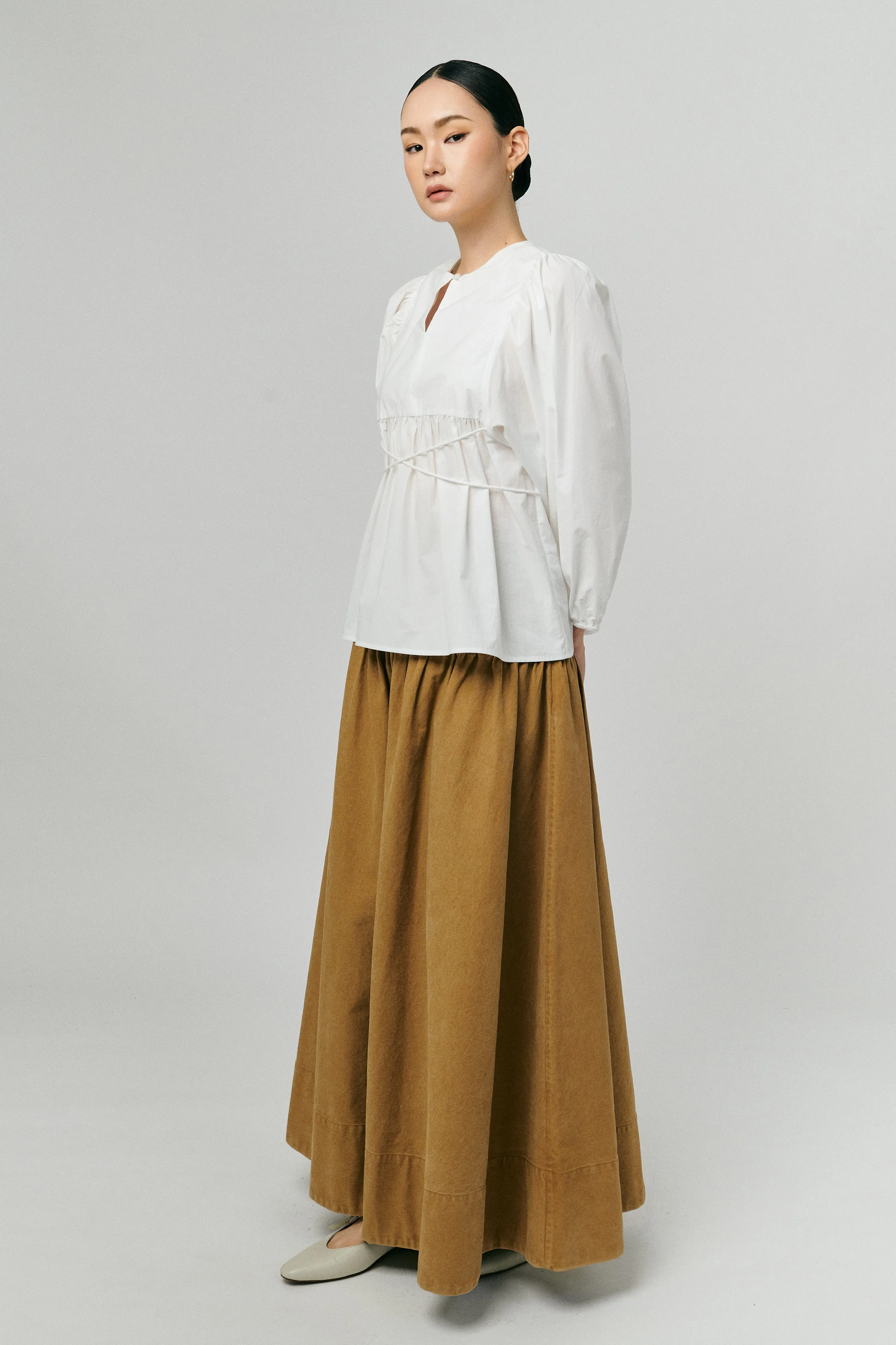 Big Day Poplin Blouse in White