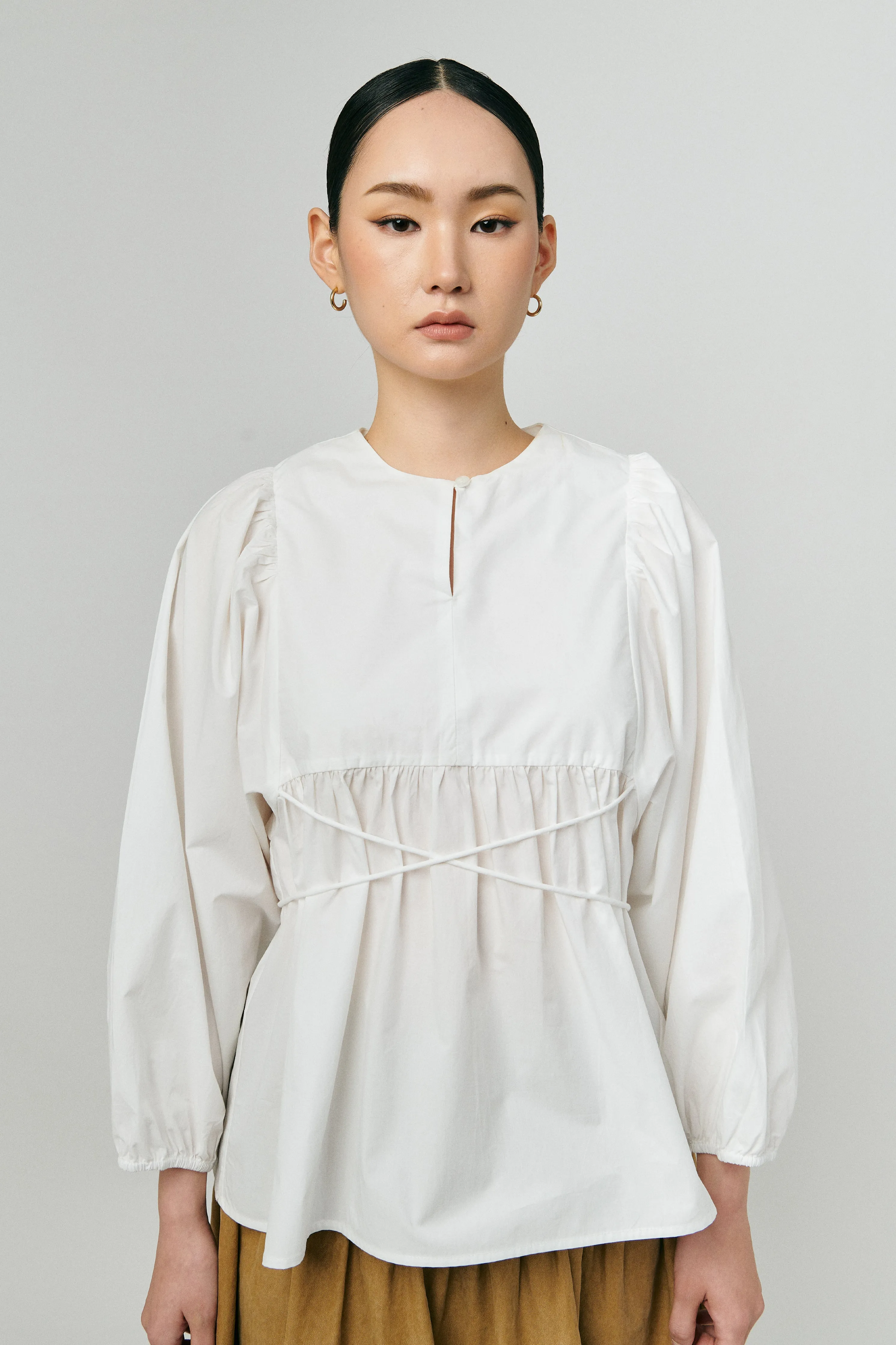 Big Day Poplin Blouse in White