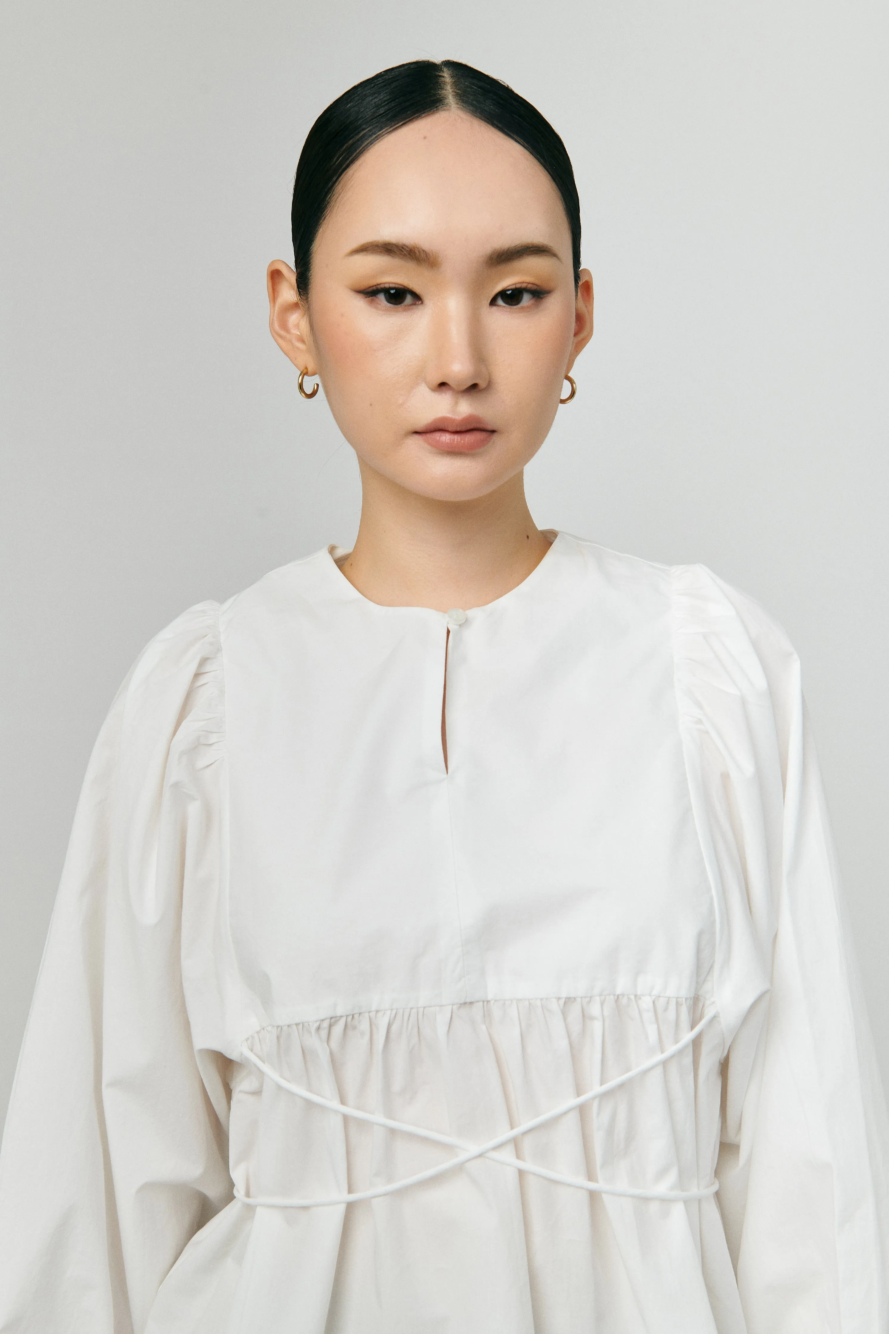 Big Day Poplin Blouse in White