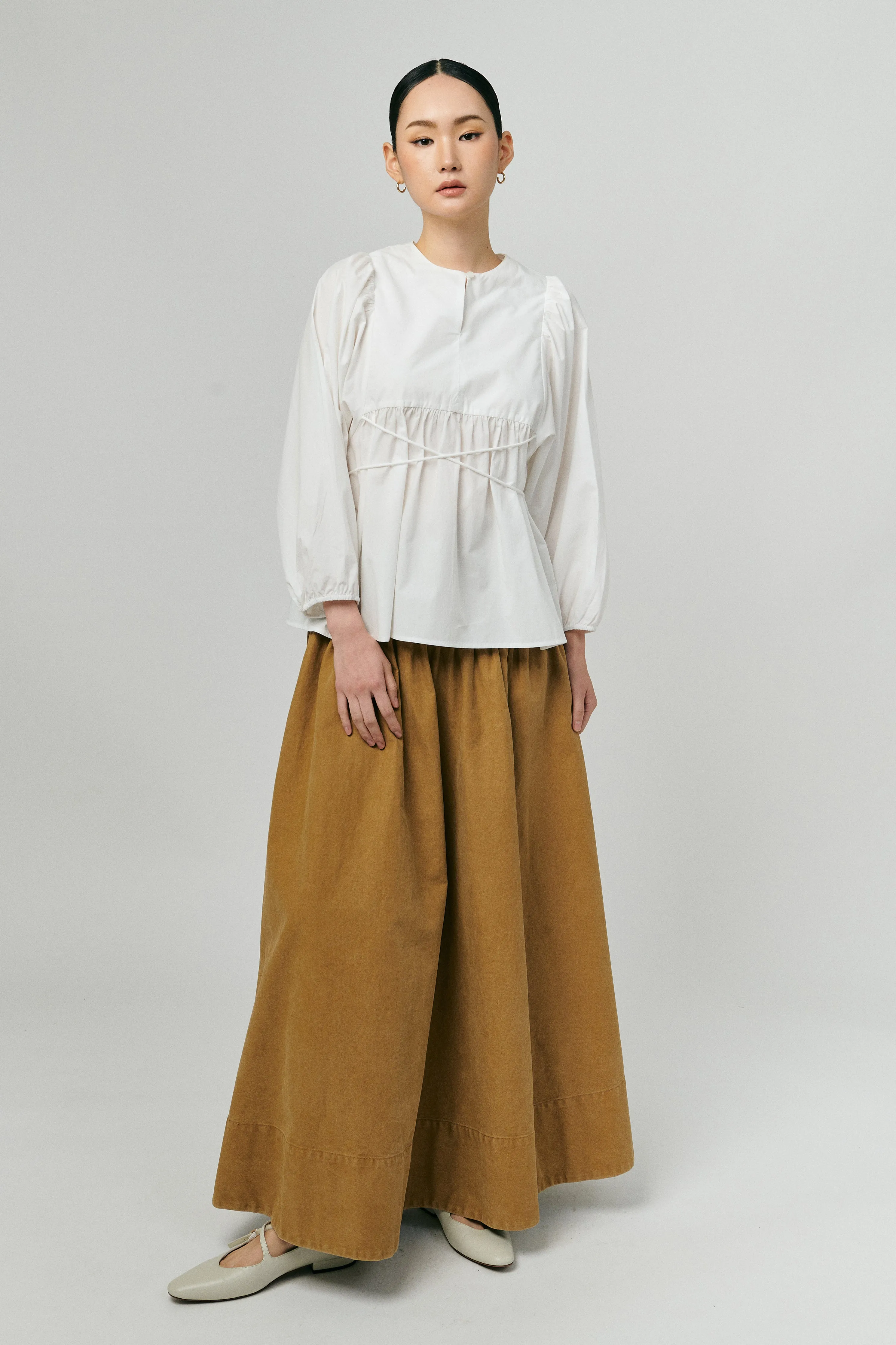 Big Day Poplin Blouse in White