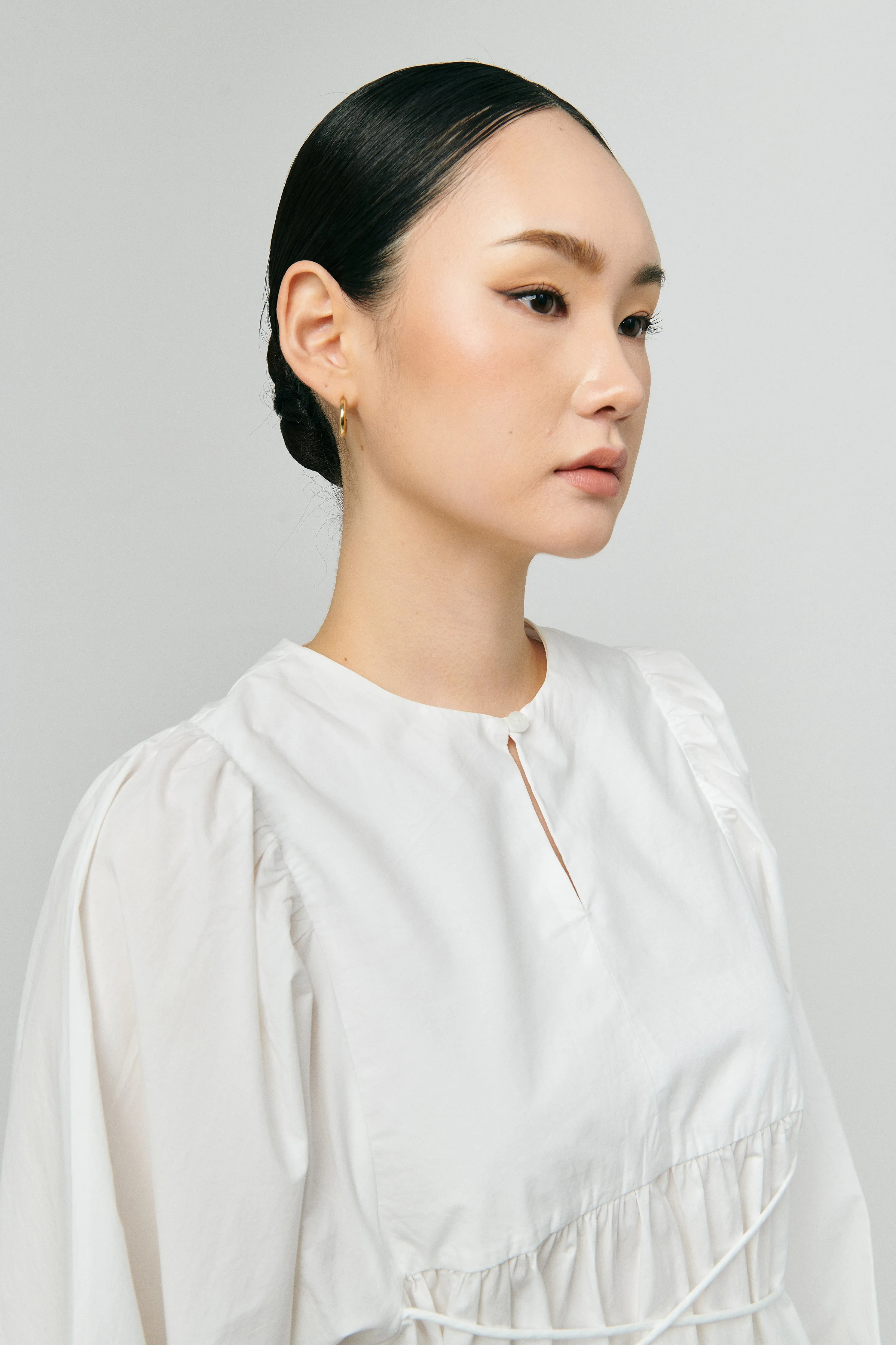 Big Day Poplin Blouse in White