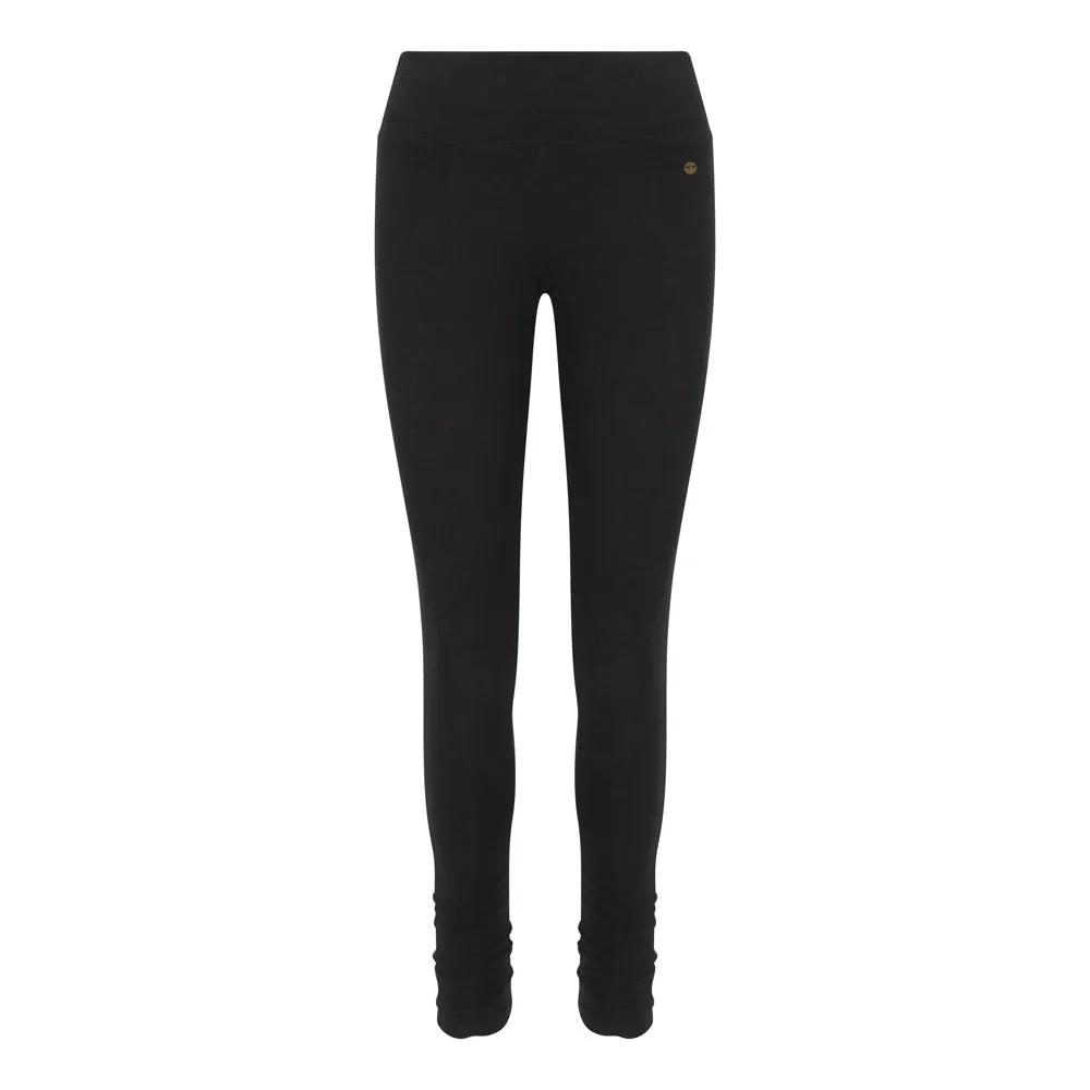 Black Ruched Bottom Leggings