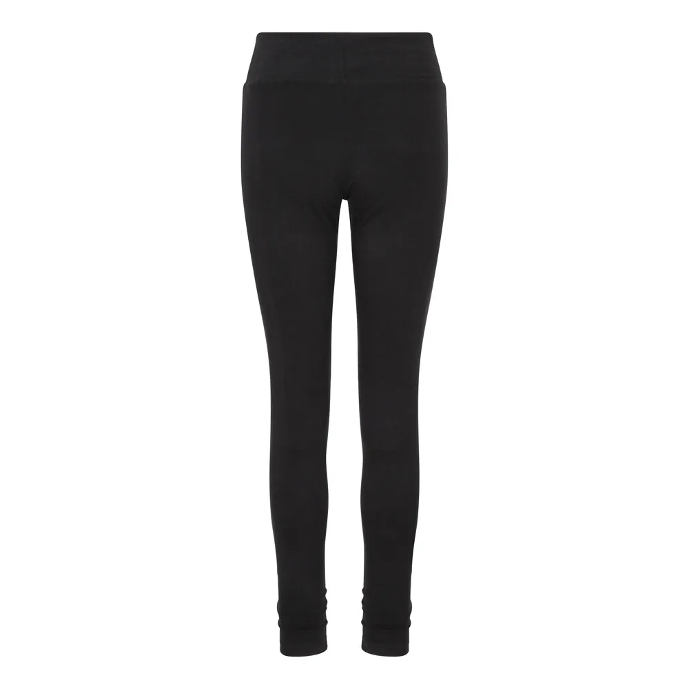 Black Ruched Bottom Leggings