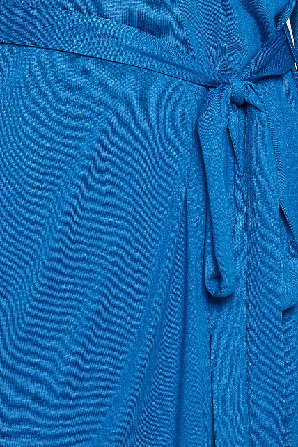 Blue Viscose Chic Basic Robe In Cobalt