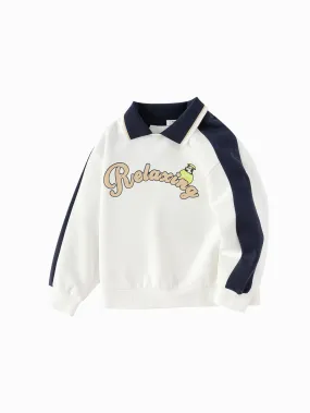 Boy Trend Scenarios Blue Hue Letter Hoody