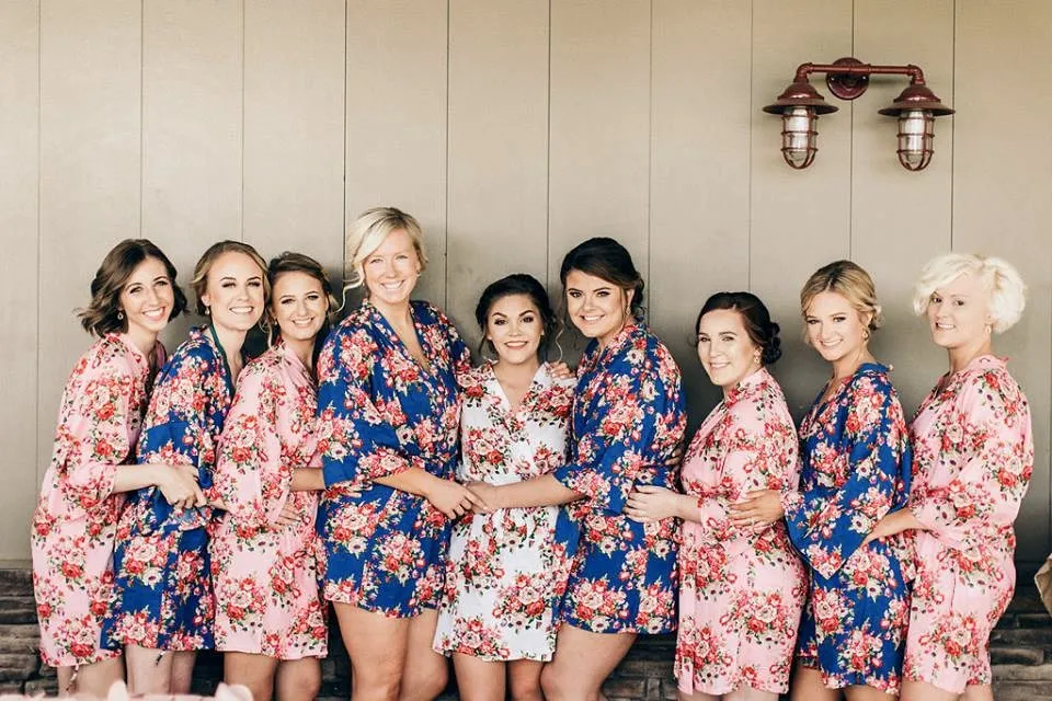 BRIDESMAID ROBES, Floral Robes, Bridesmaid Gift, Bridal Robe, Bridal Party Robes, Kimono Robe, Wedding Robe*** Discount for Multi Orders