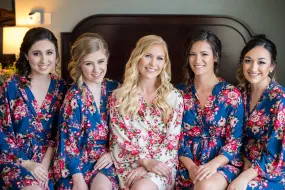BRIDESMAID ROBES, Floral Robes, Bridesmaid Gift, Bridal Robe, Bridal Party Robes, Kimono Robe, Wedding Robe*** Discount for Multi Orders