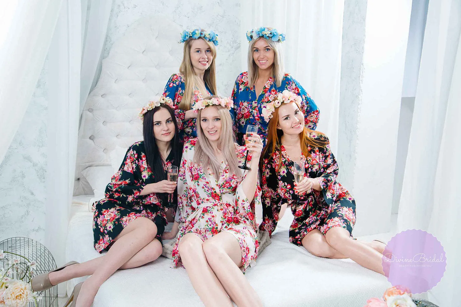 BRIDESMAID ROBES, Floral Robes, Bridesmaid Gift, Bridal Robe, Bridal Party Robes, Kimono Robe, Wedding Robe*** Discount for Multi Orders