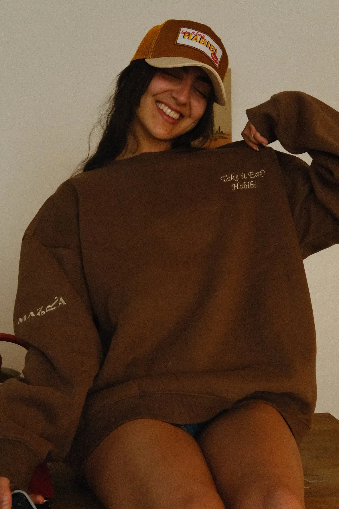 Brown Mazra Crewneck