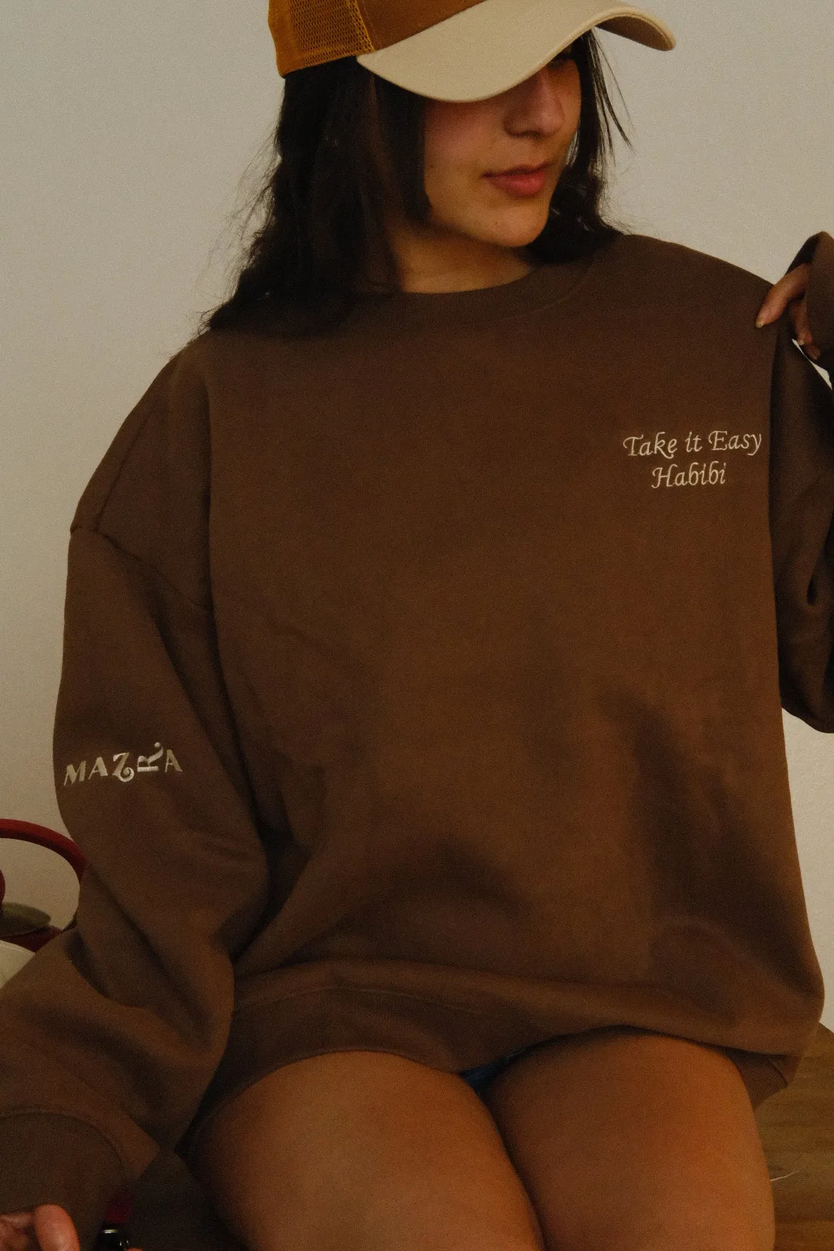 Brown Mazra Crewneck