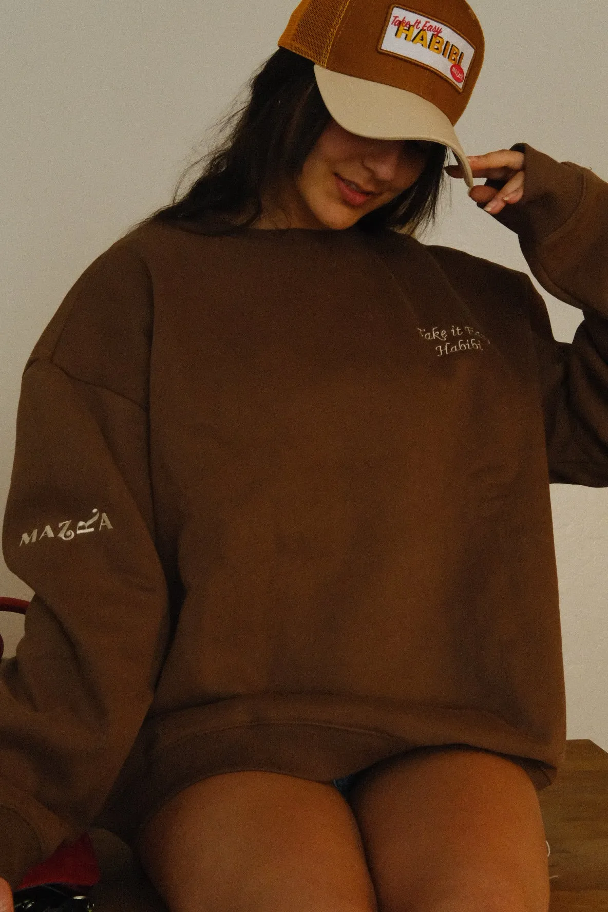 Brown Mazra Crewneck