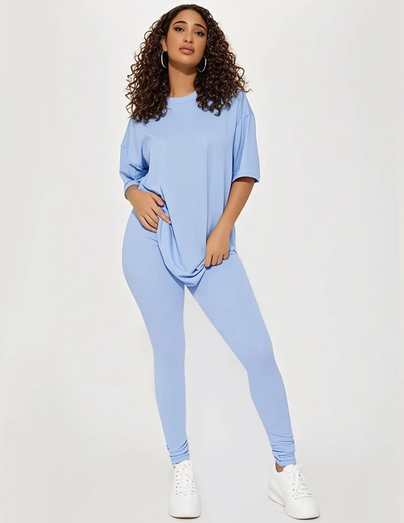 Comfort Stretch T-Shirt Legging Lounge Set