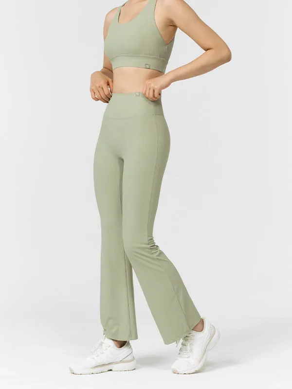 Comfort Tension Ribbed Bootscut Pants