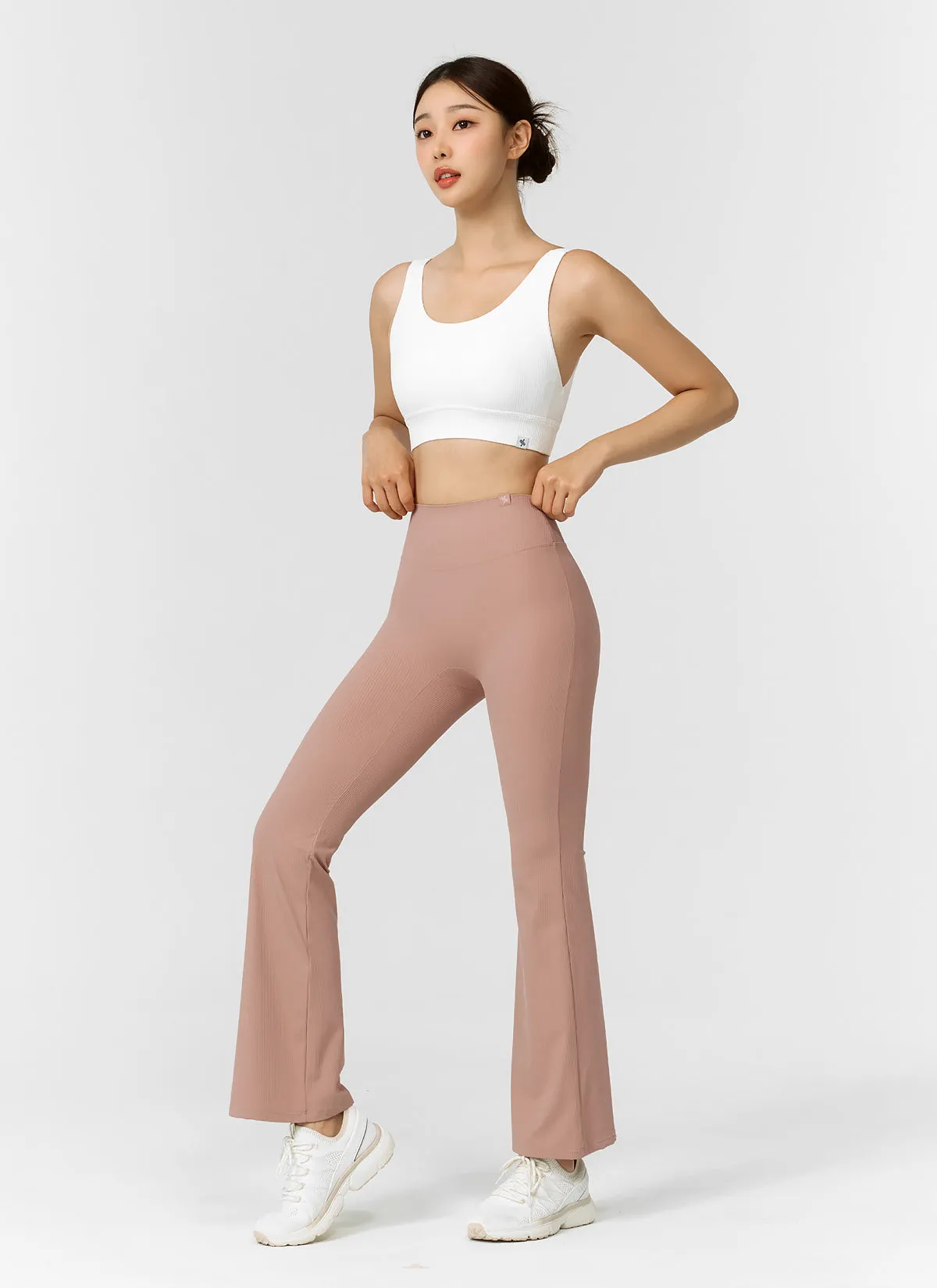 Comfort Tension Ribbed Bootscut Pants