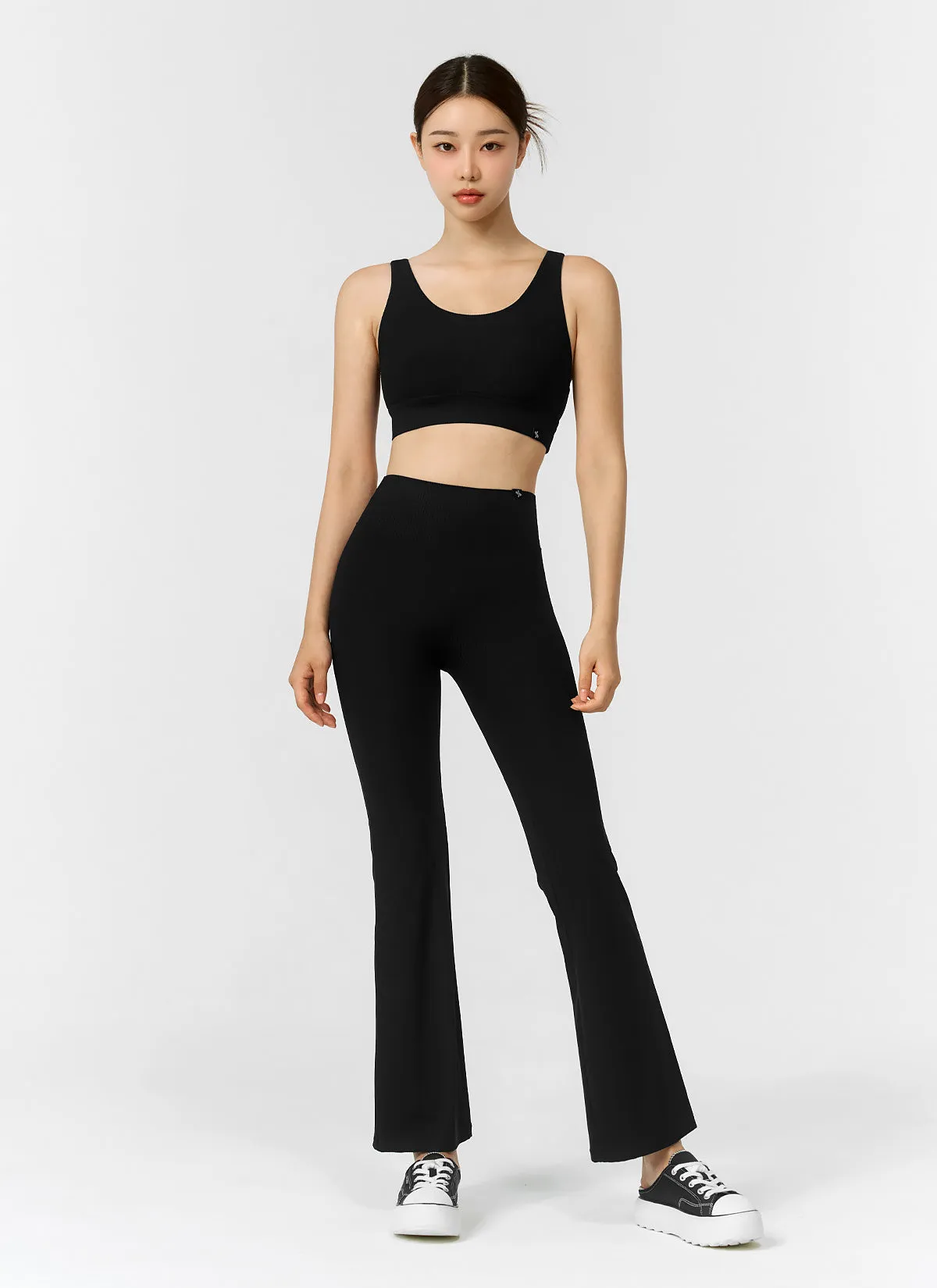 Comfort Tension Ribbed Bootscut Pants