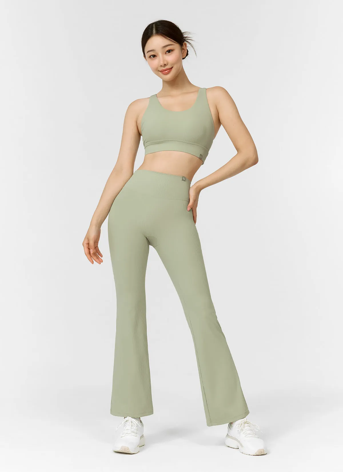 Comfort Tension Ribbed Bootscut Pants