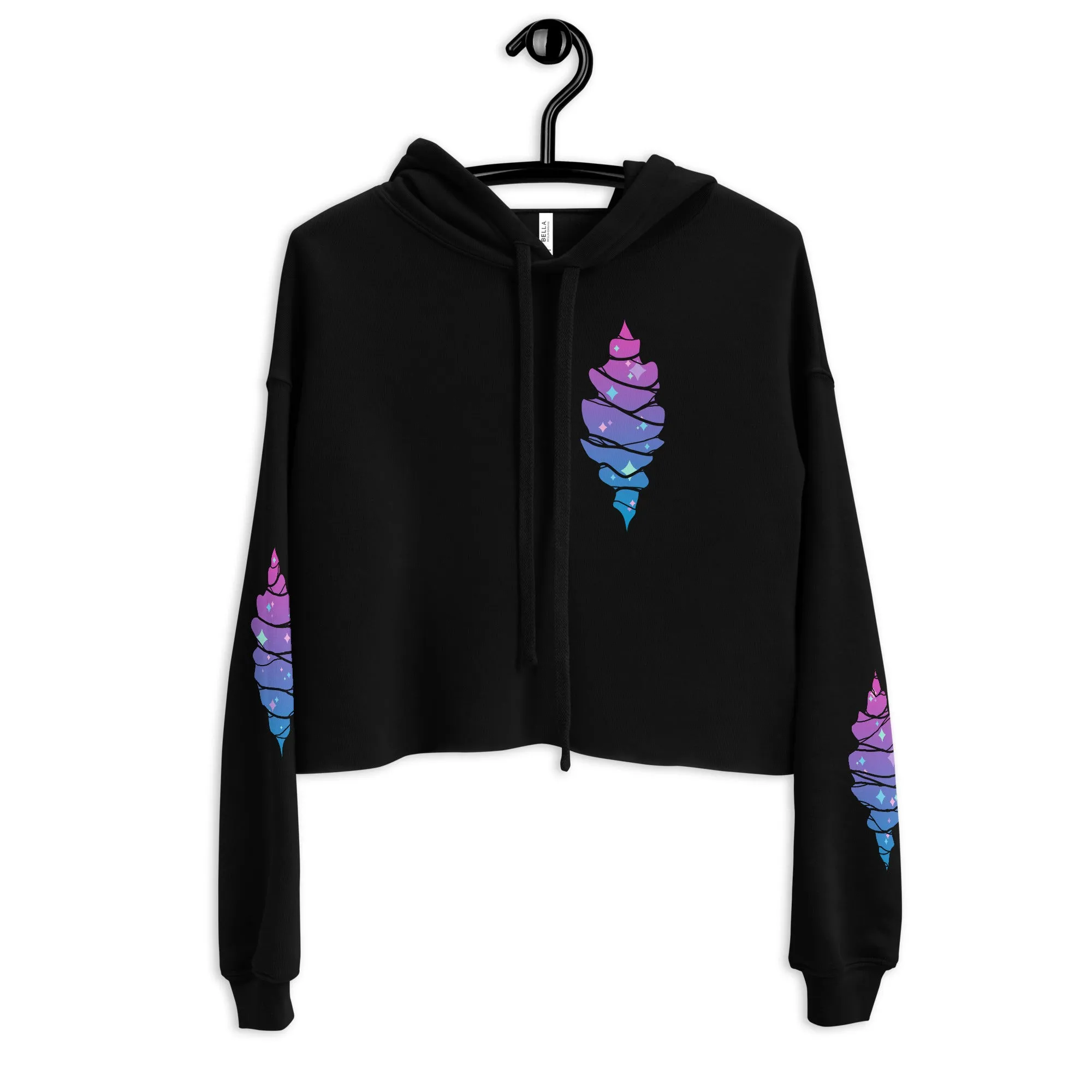 Cosmic Rips Crop Hoodie