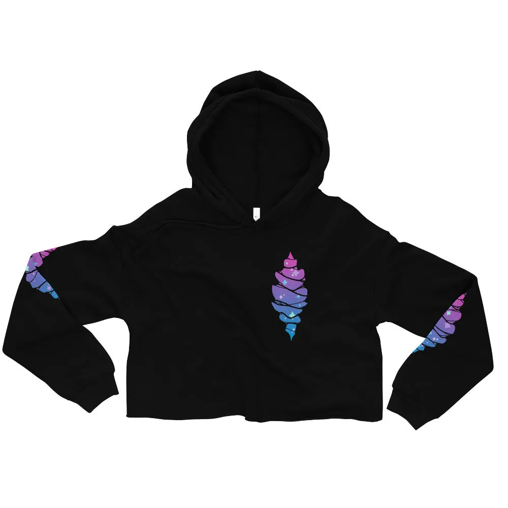 Cosmic Rips Crop Hoodie