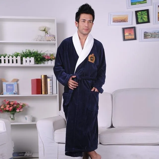 Cotton bathrobe men Winter Long Plus size XXXL Men's Robe terry nightgown thick towel men sleepwear soft long bathrobe autumn