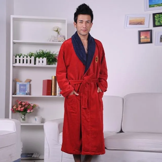 Cotton bathrobe men Winter Long Plus size XXXL Men's Robe terry nightgown thick towel men sleepwear soft long bathrobe autumn