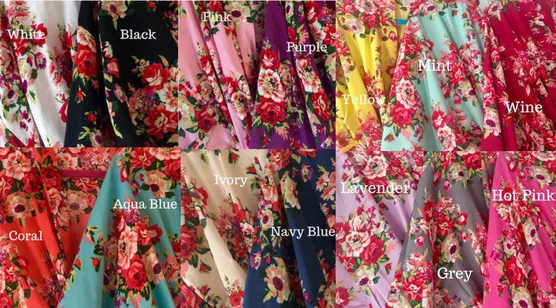 Cotton Bridesmaid Robes~Mix&Match~Gift for Bridesmaid~Bridesmaids Gift~Bridal Robe~Bridal Robe Set~Wedding Robe~Discount for Multi Order