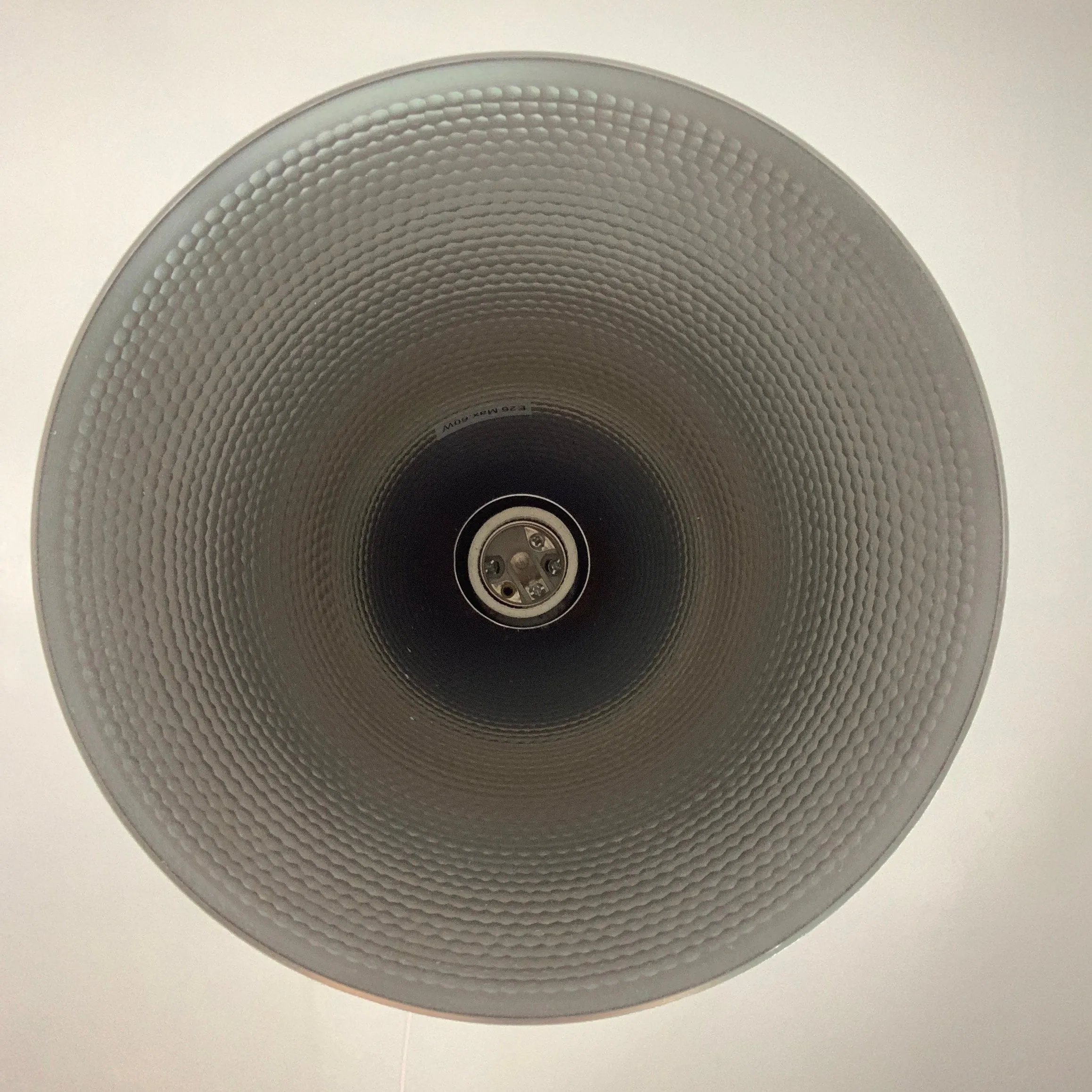 Dainolite Pentant Light, White, Pounded Silver, New!