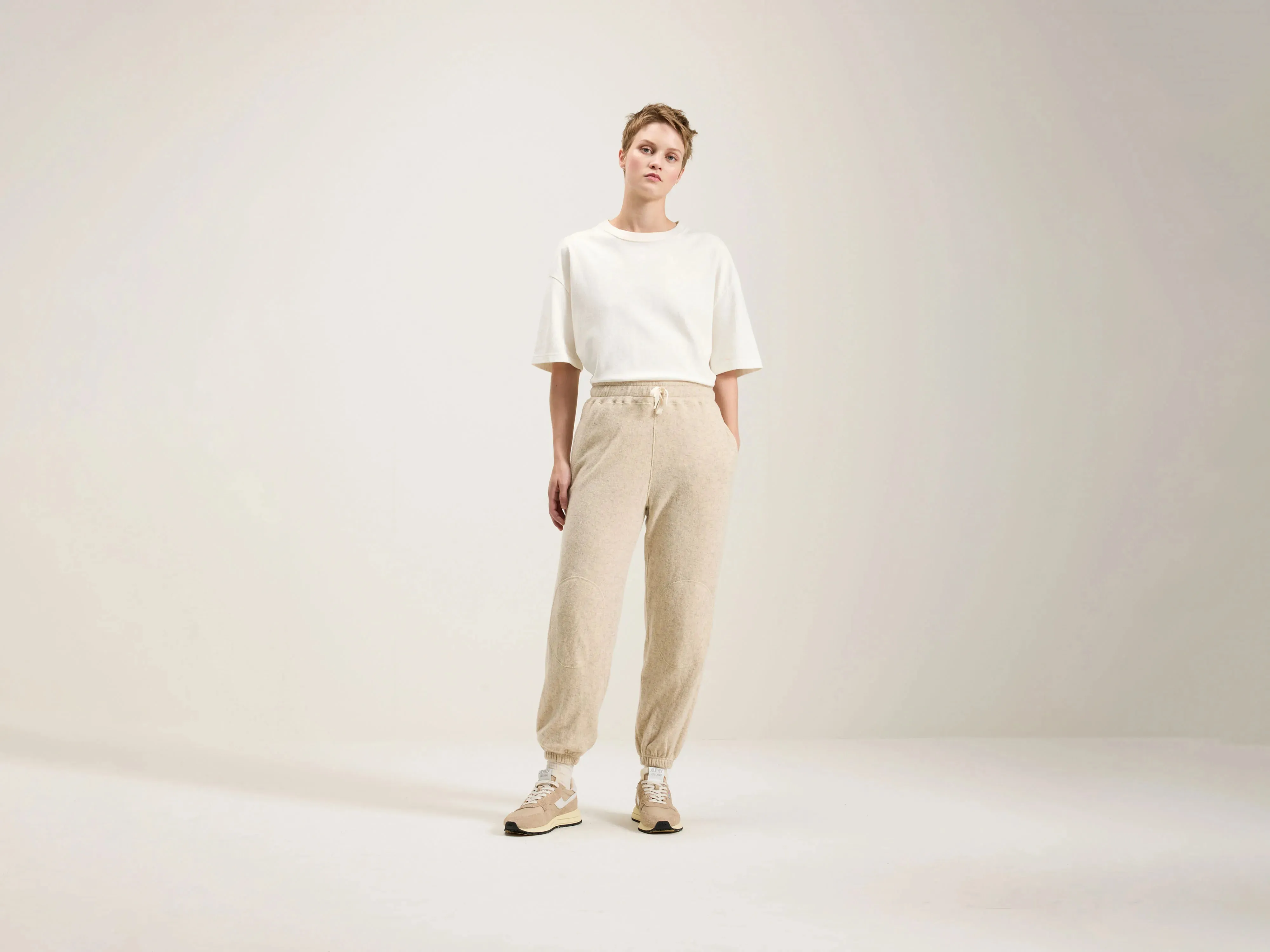 Eco Binding Jersey Jogger Pants (242 / W / BEIGE)