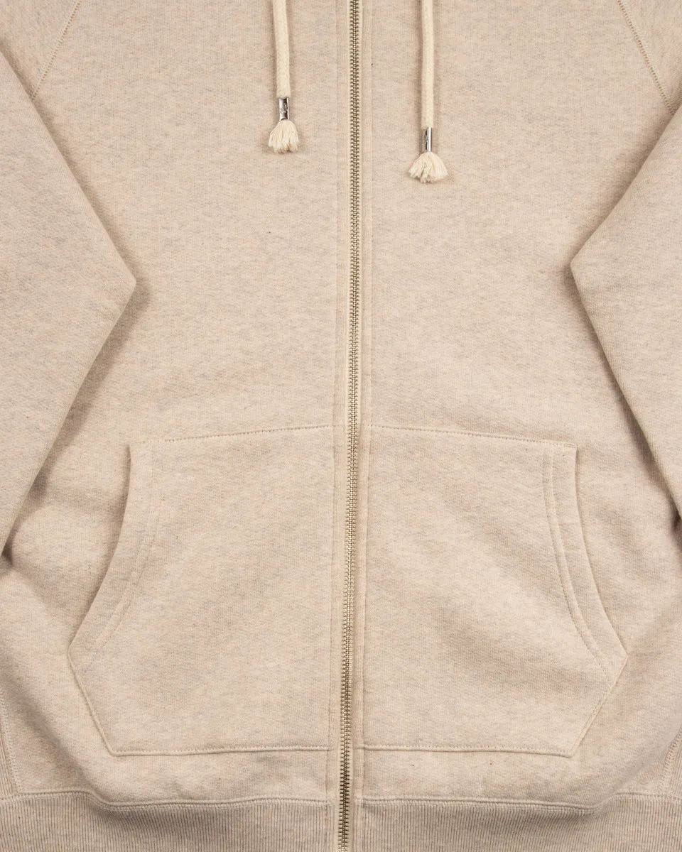Fleeced Foxfibre® Zip Hoodie - Oatmeal