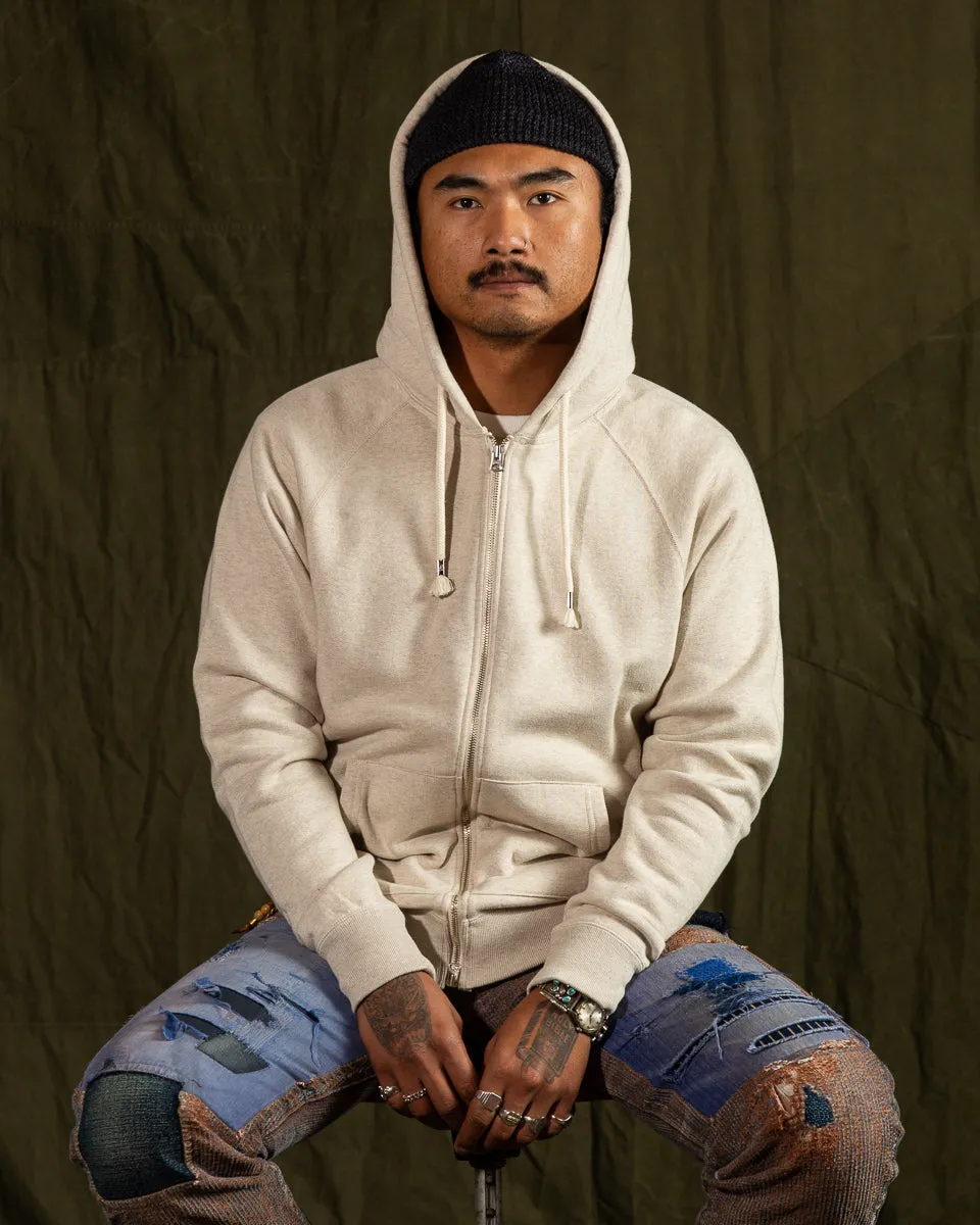 Fleeced Foxfibre® Zip Hoodie - Oatmeal