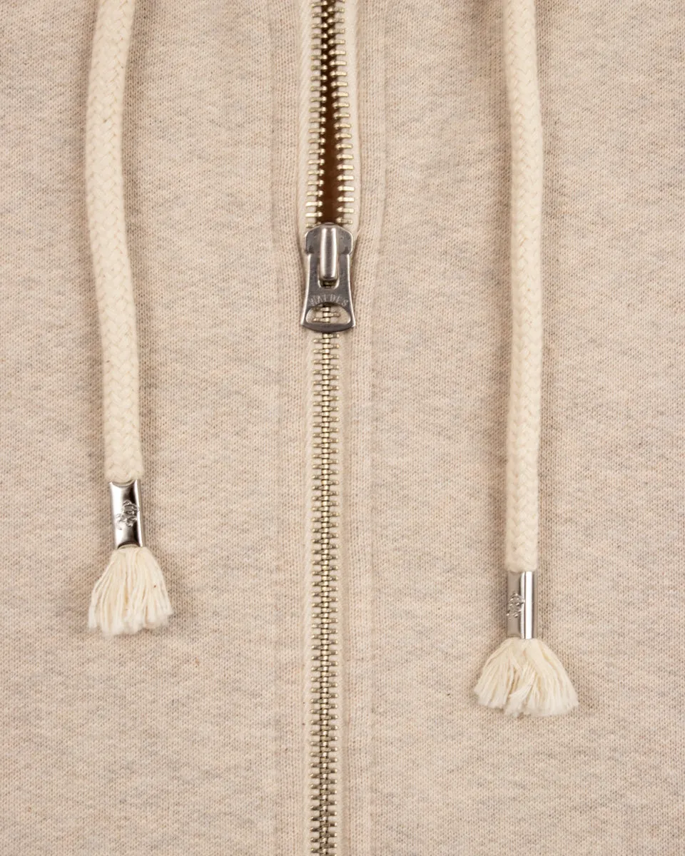 Fleeced Foxfibre® Zip Hoodie - Oatmeal