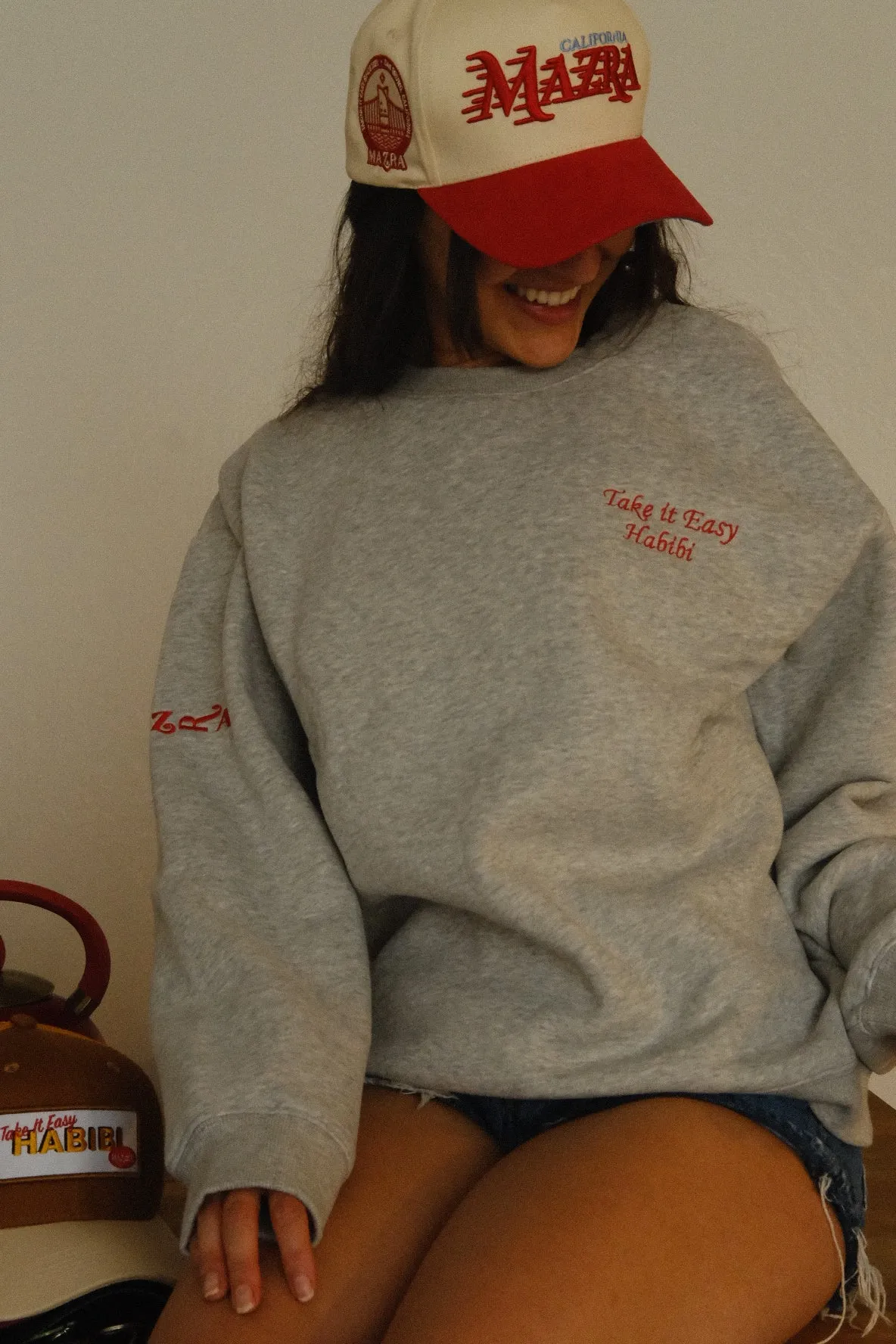 Gray Mazra Crewneck