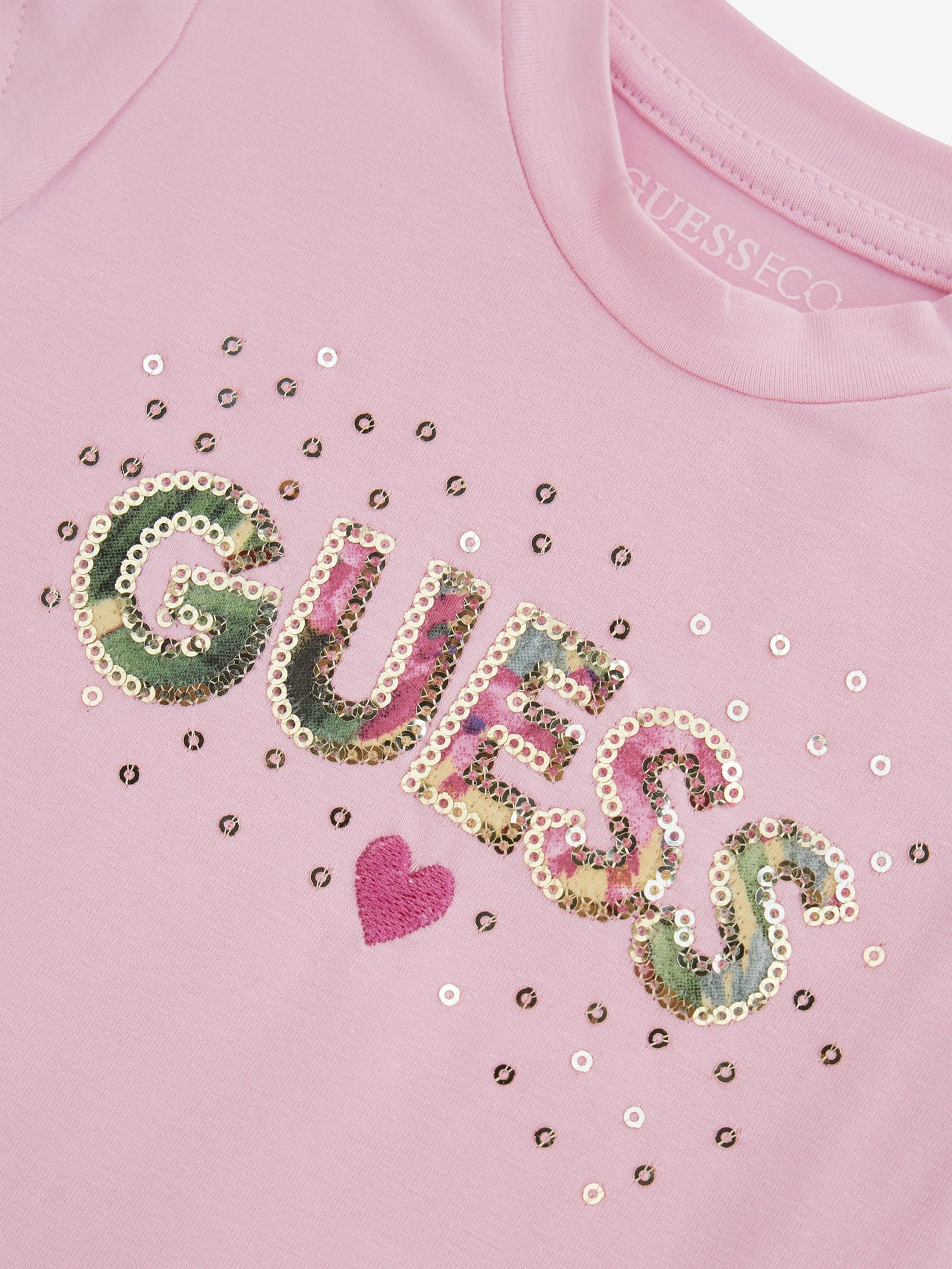 Guess Girls Wild Tulip Leggings Set in Pink