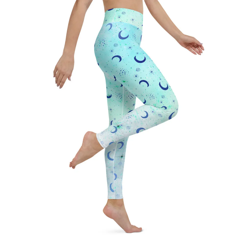 High Waist Blue Moon Leggings