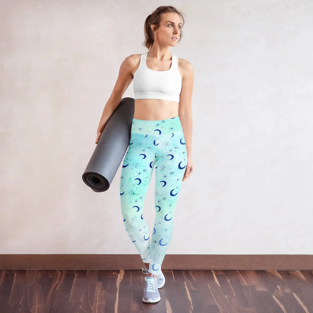 High Waist Blue Moon Leggings