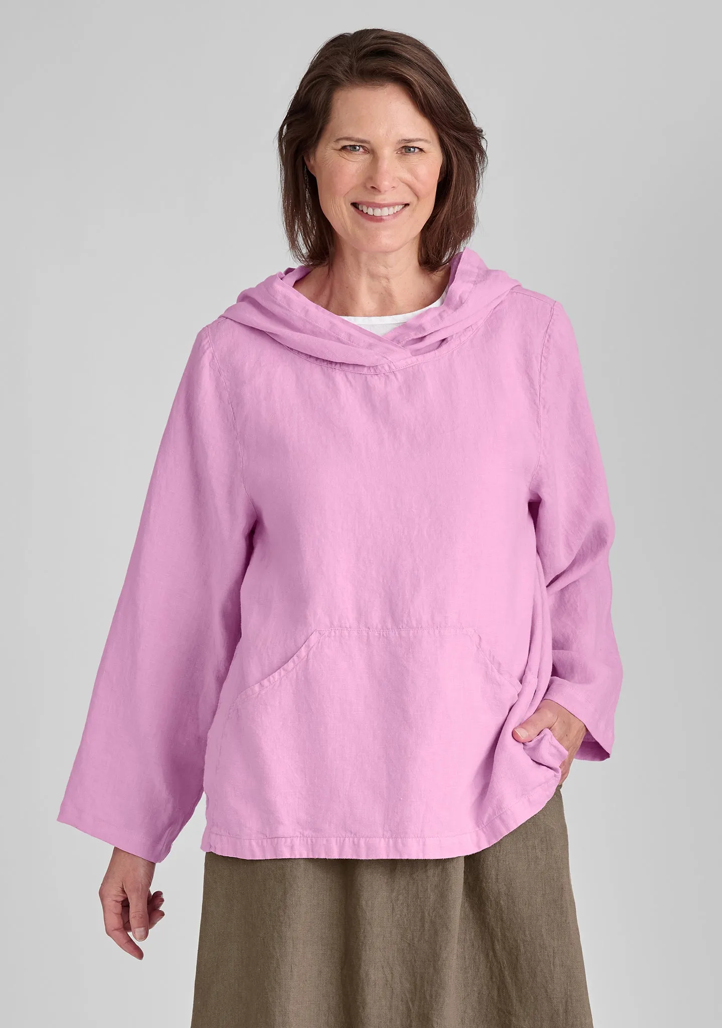 Hoodie - Linen Hooded Shirt
