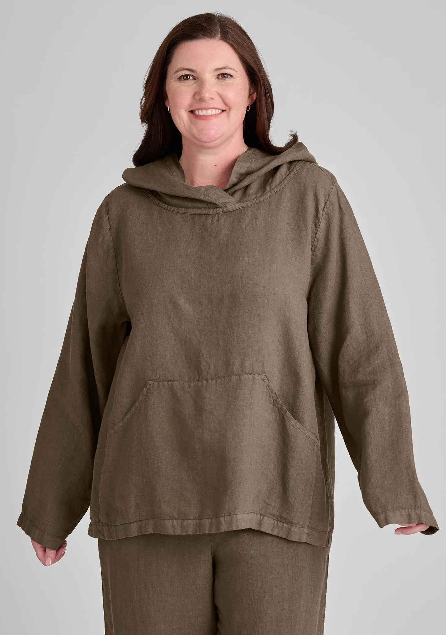Hoodie - Linen Hooded Shirt