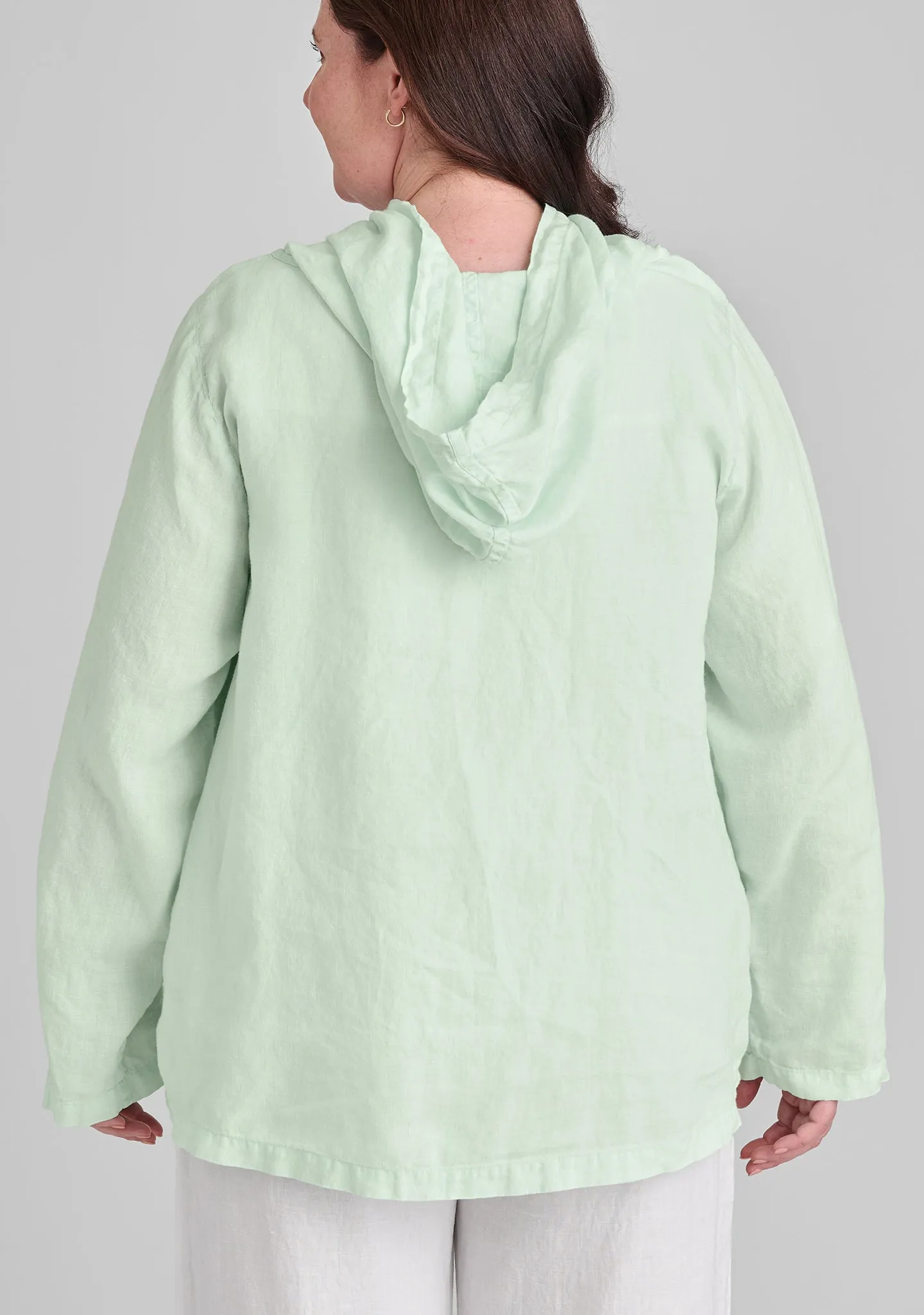 Hoodie - Linen Hooded Shirt