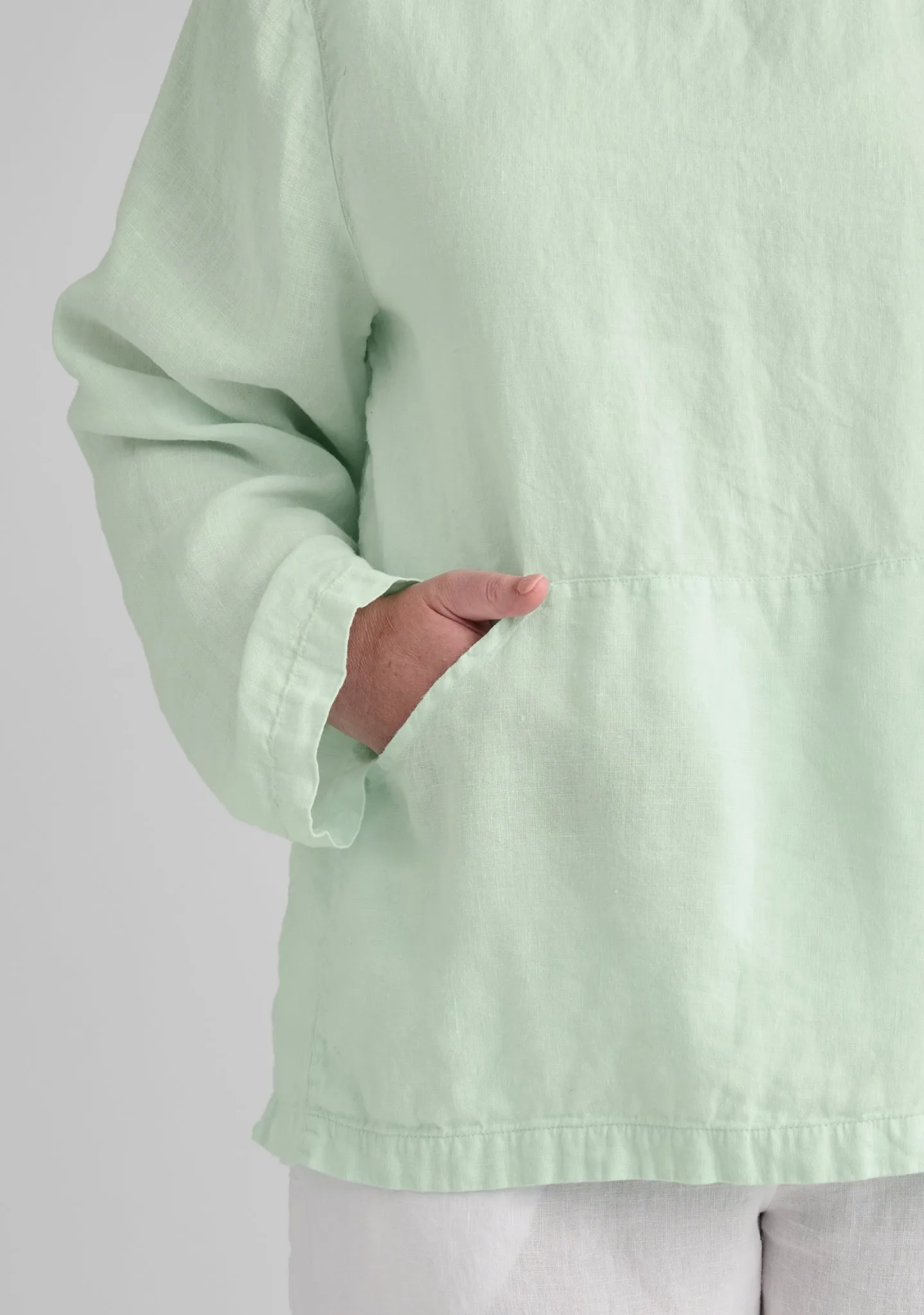 Hoodie - Linen Hooded Shirt