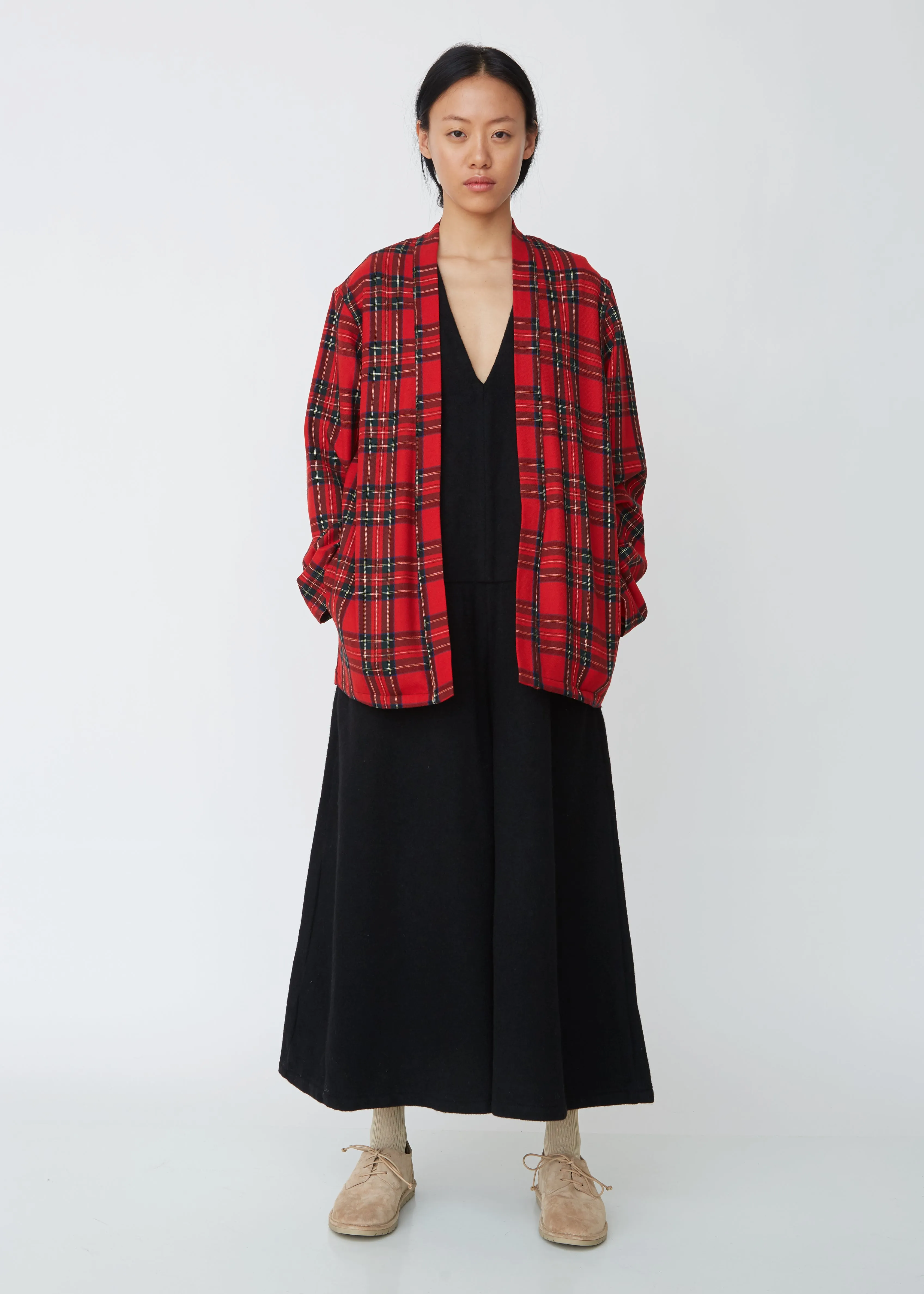Kakashi Wool Tartan Check Shirt