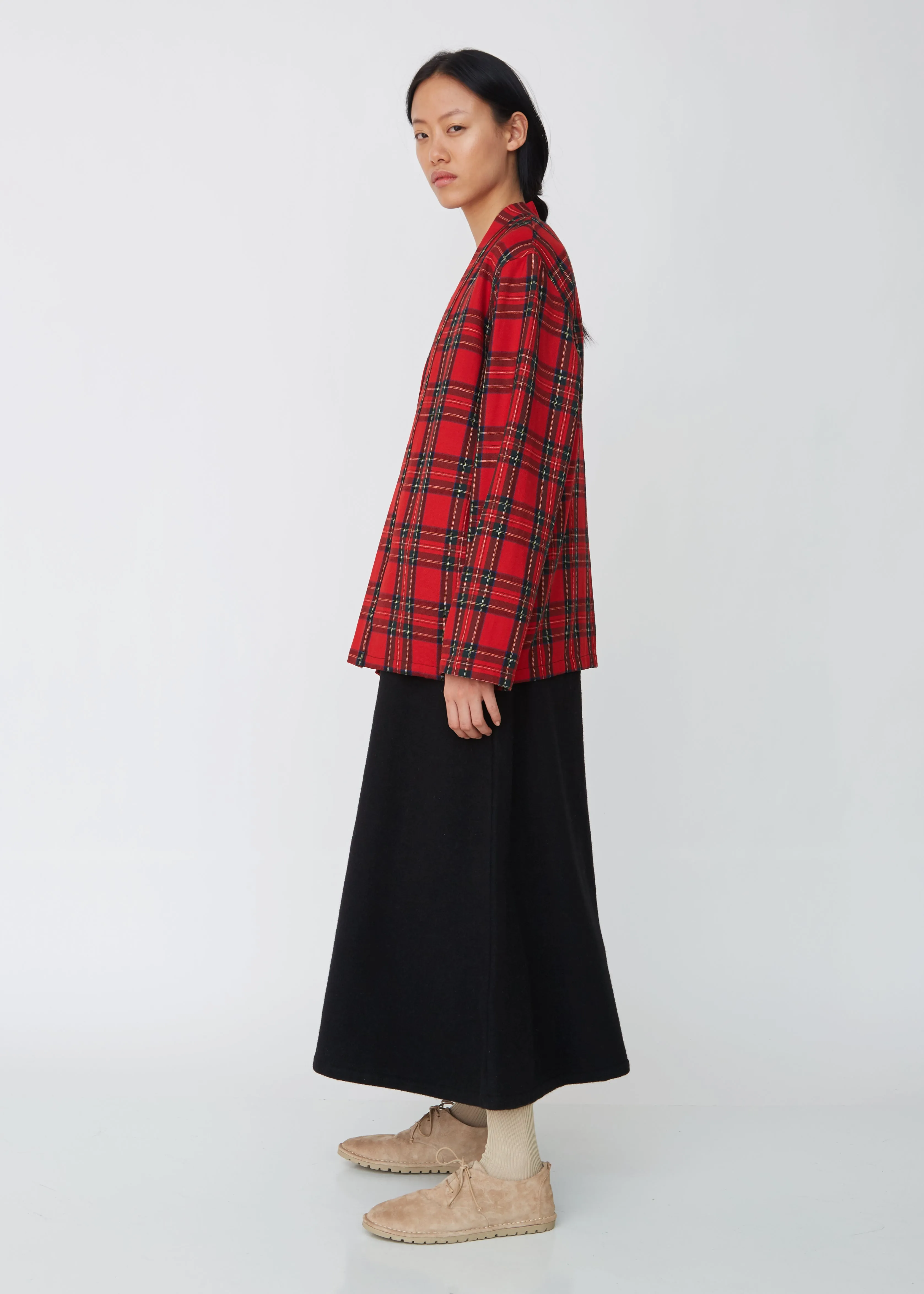 Kakashi Wool Tartan Check Shirt