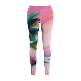 Key West Pink Sunset Casual Leggings