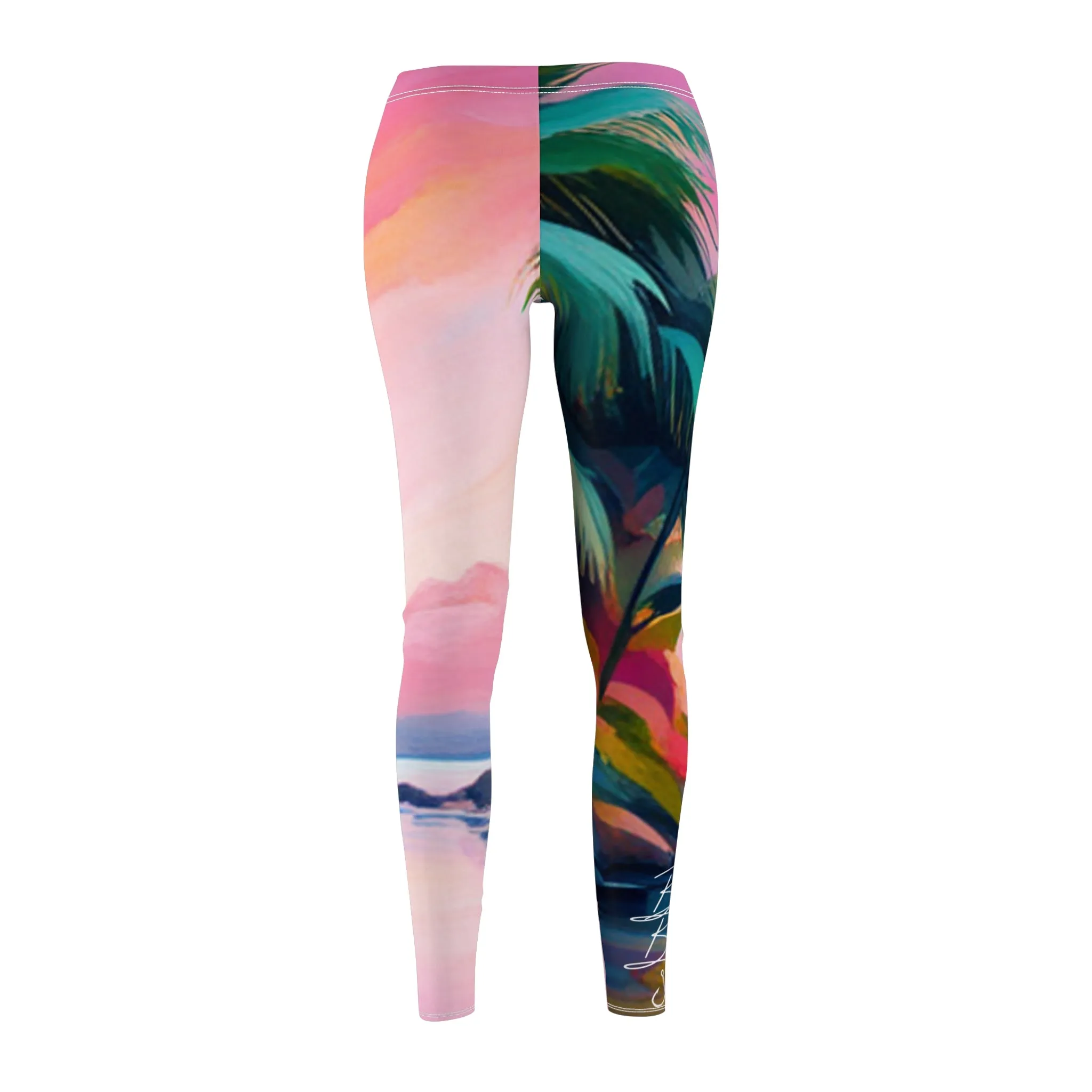 Key West Pink Sunset Casual Leggings