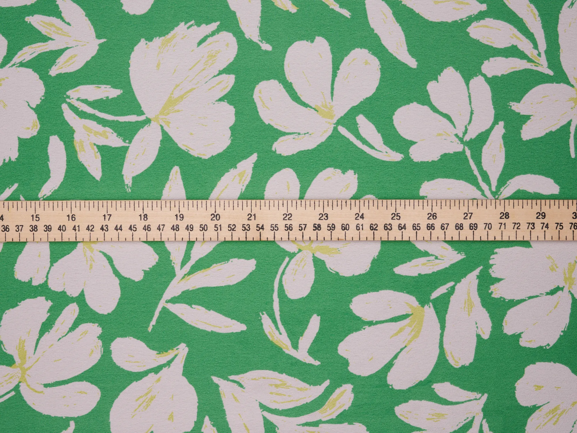 Lightweight  satin  fabric - White flowers on Orange    Floral    print